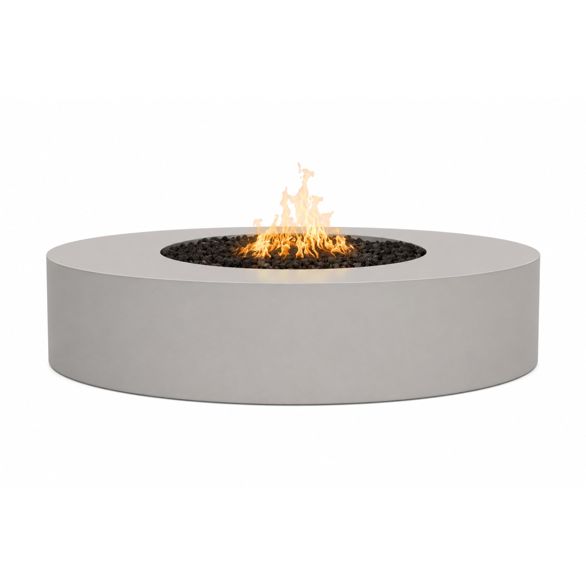 Unity 72" x 18" Round Gas Fire Pit in Pewter