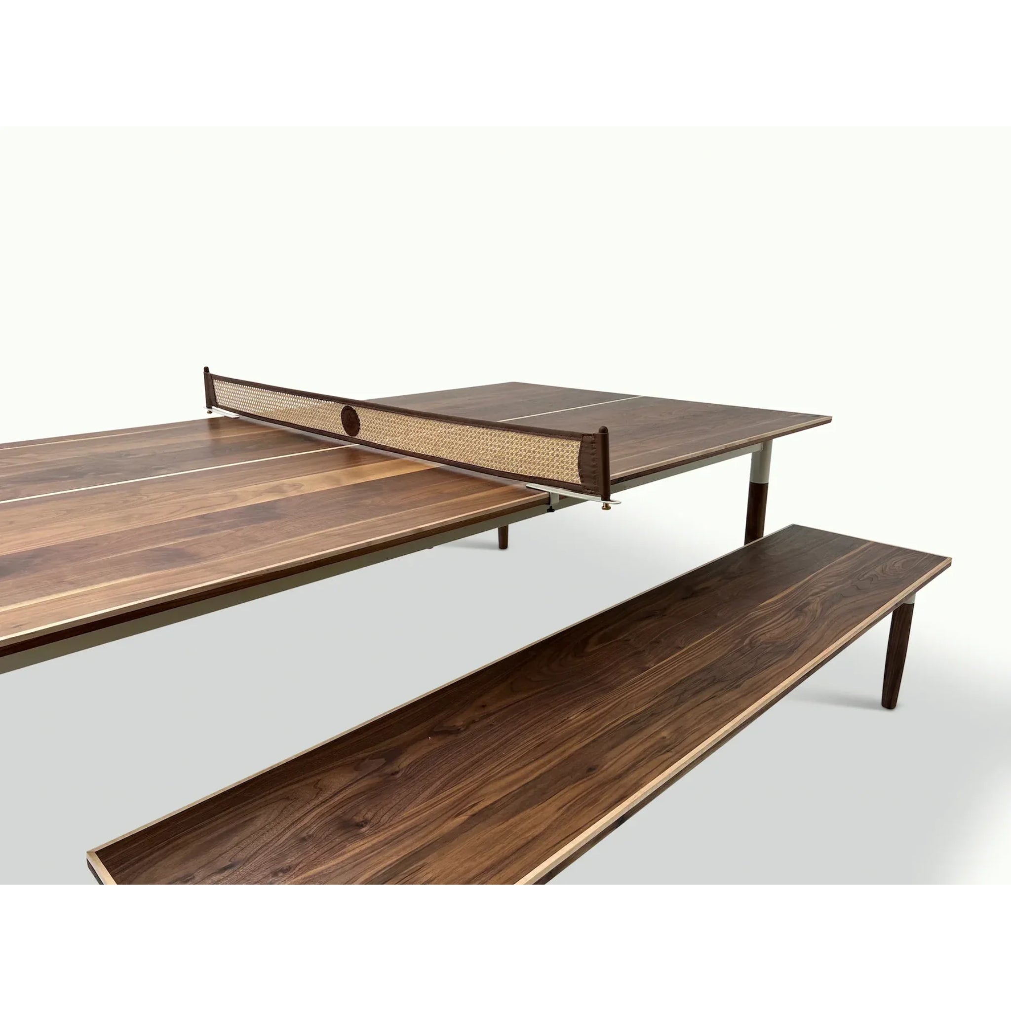 Pong Springs Ping Pong Table with Matching Bench in Walnut