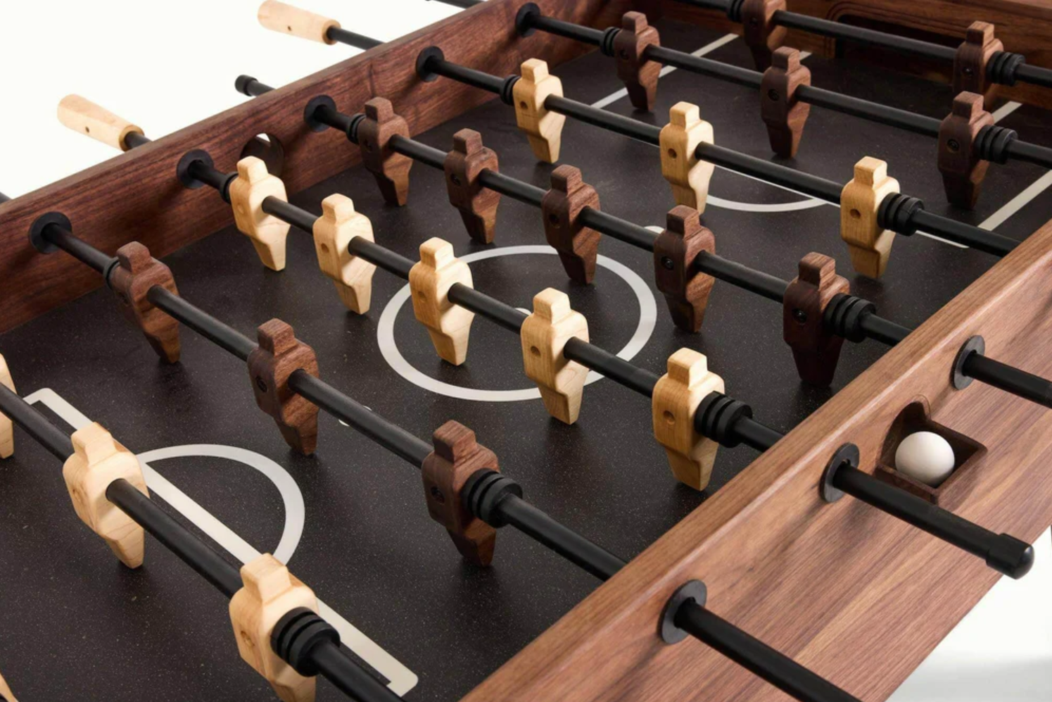 Luxury foosball table designed for competitive play and game room entertainment