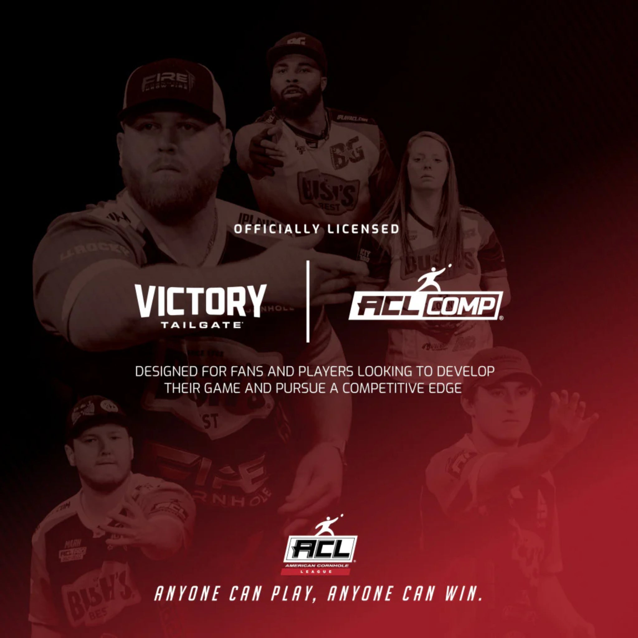 ACL Hornet cornhole bags close up showing Poly FD2 fast side and NTS slow side