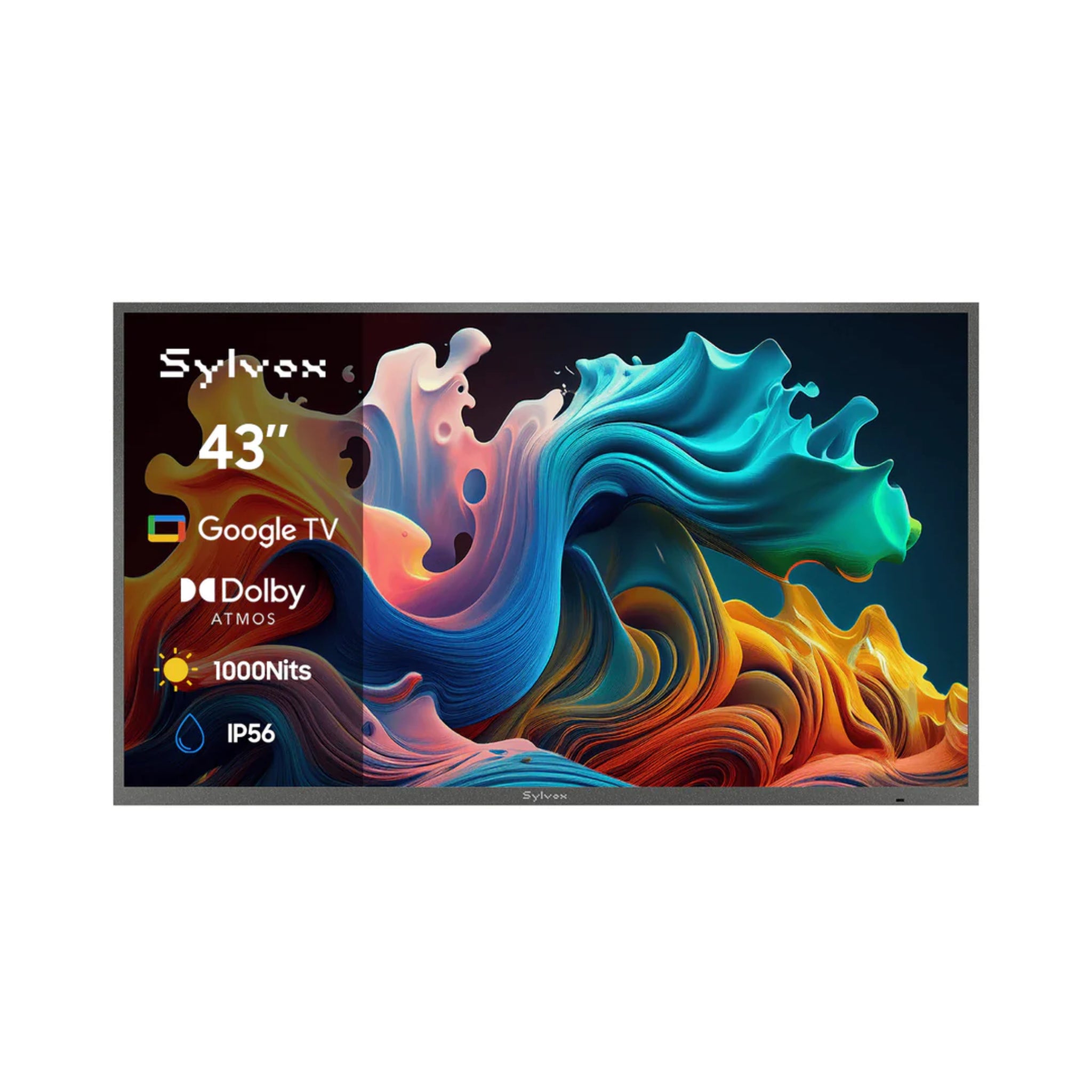 Sylvox 43" Outdoor Waterproof Google TV - Deck Pro Advanced QLED 2.0 | Partial Sun Collection - Outdoor TV - Sylvox