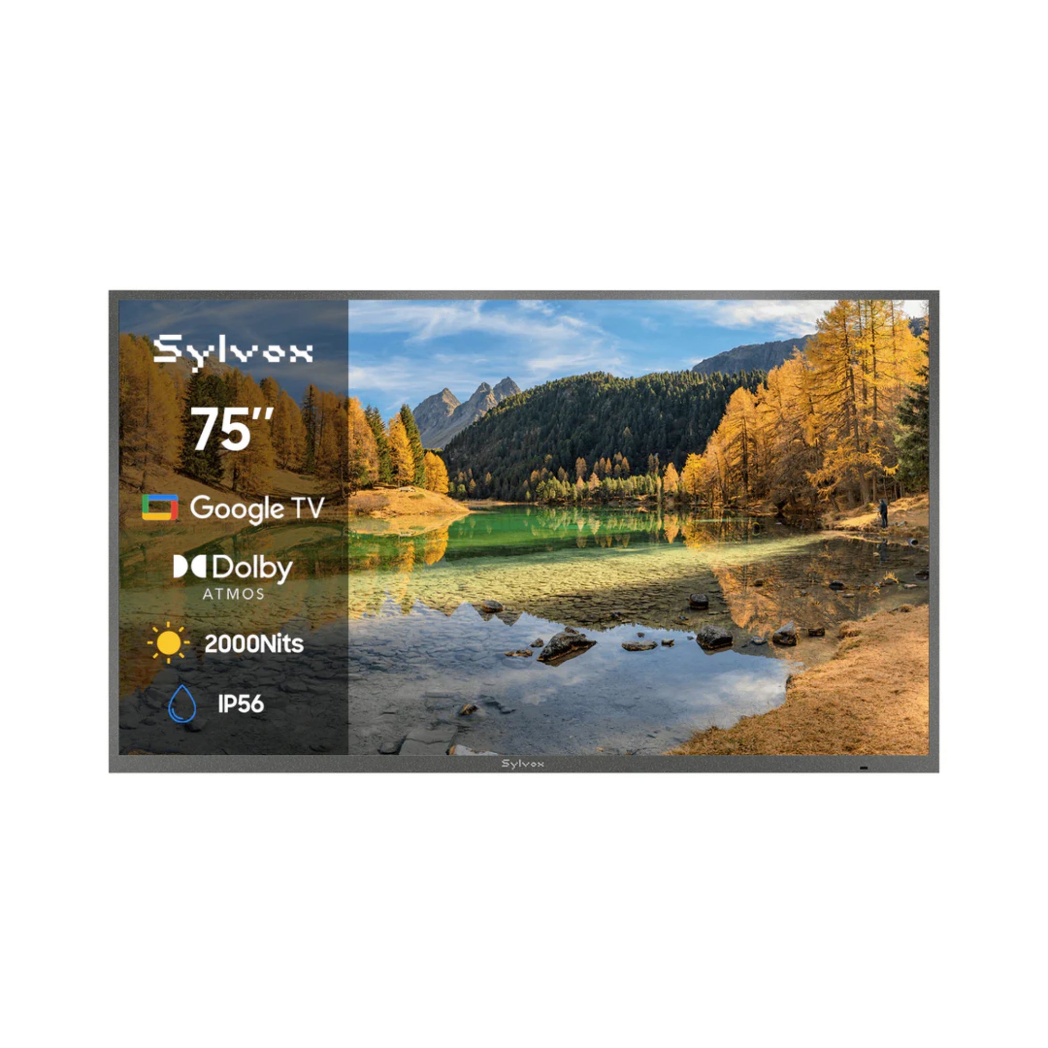 Sylvox 75" Outdoor Waterproof Google TV - Pool Pro 2.0 | Full Sun Collection - Outdoor TV - Sylvox