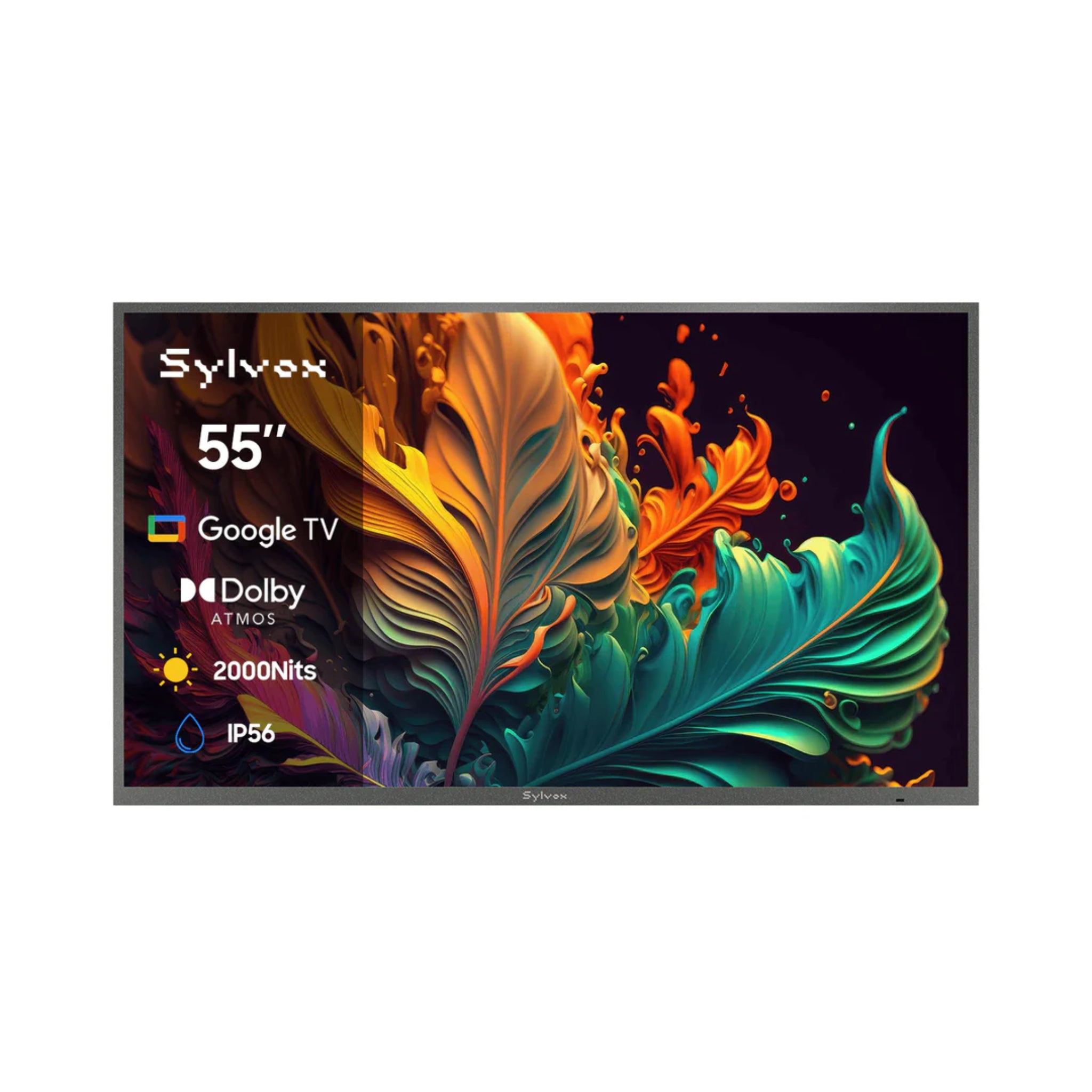 Sylvox 55" Outdoor Waterproof Google TV - Pool Pro Premium QLED 2.0 | Full Sun Collection - Outdoor TV - Sylvox