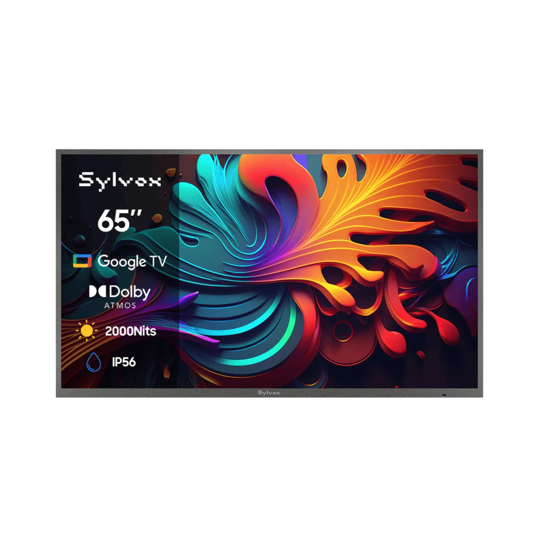 Sylvox 65" Outdoor Waterproof Google TV - Pool Pro Premium QLED 2.0 | Full Sun Collection - Outdoor TV - Sylvox