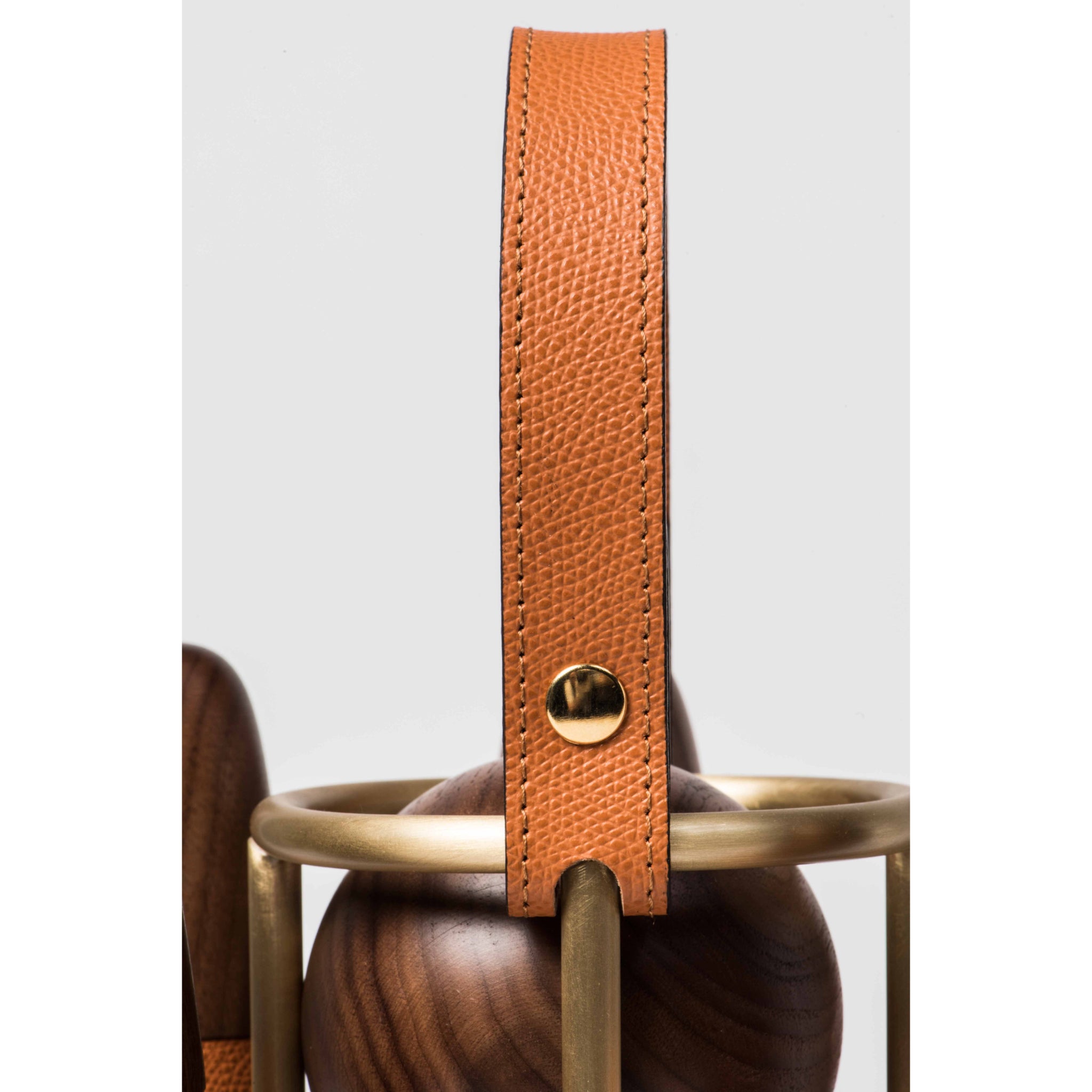 Luxury Bowling Set in Canaletto Walnut & Italian Leather | Pinetti Collection