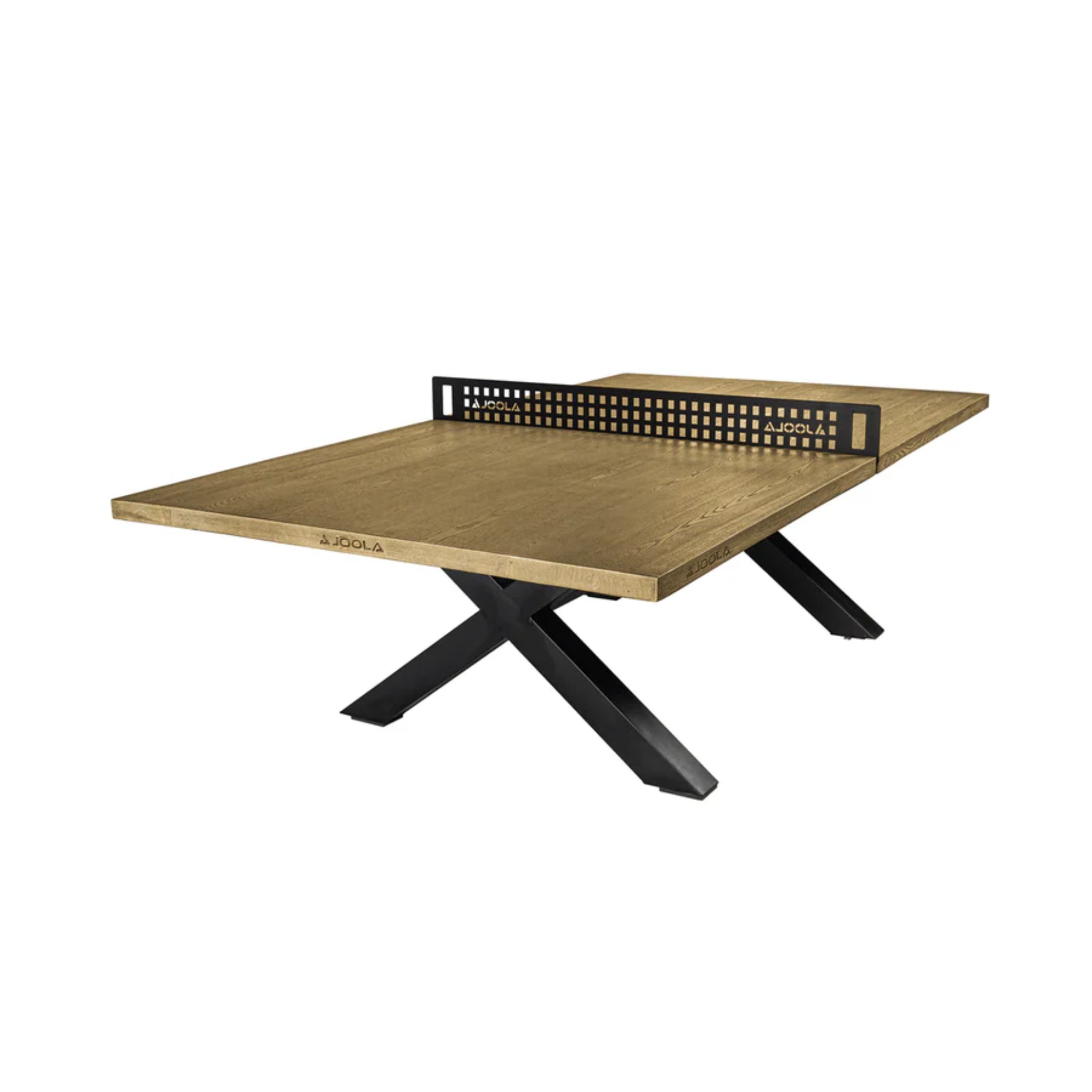 JOOLA Berkshire 9 foot indoor outdoor table tennis table in light wood finish