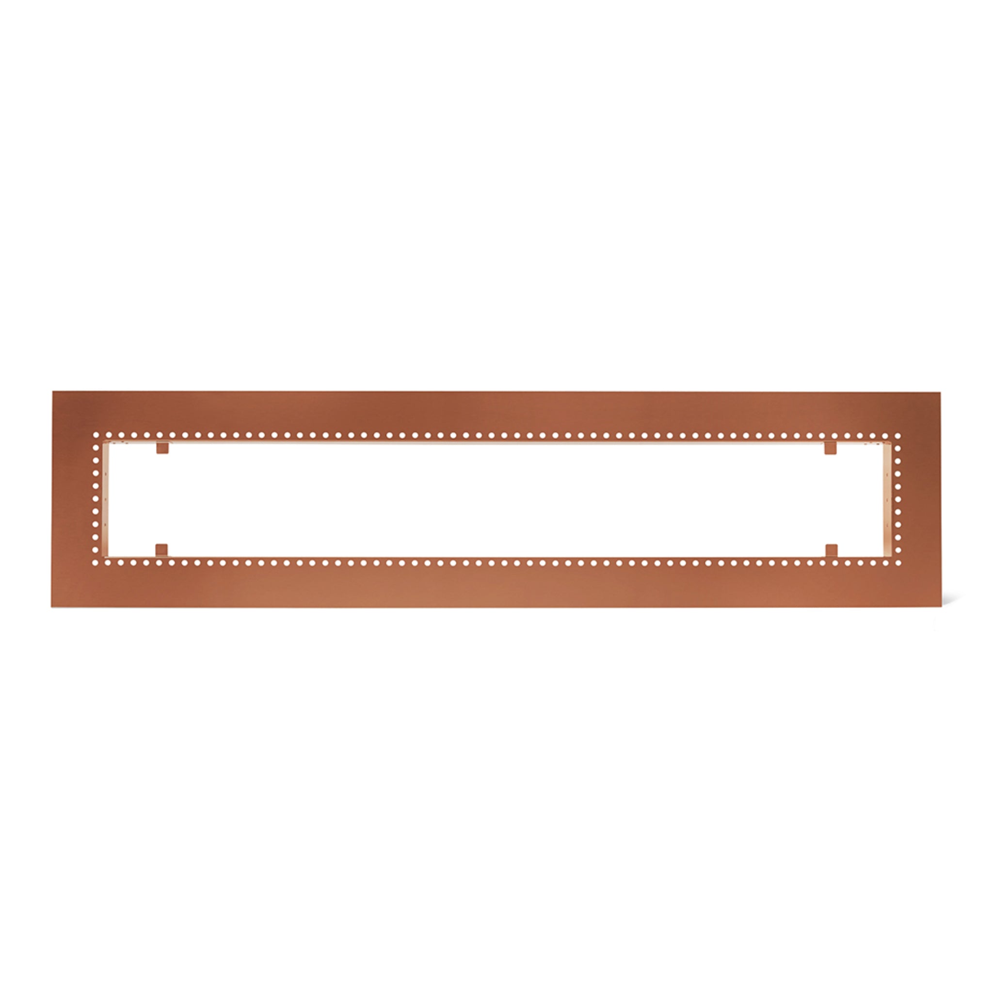 Infratech W and WD Series ceiling mount frame detail view in copper finish