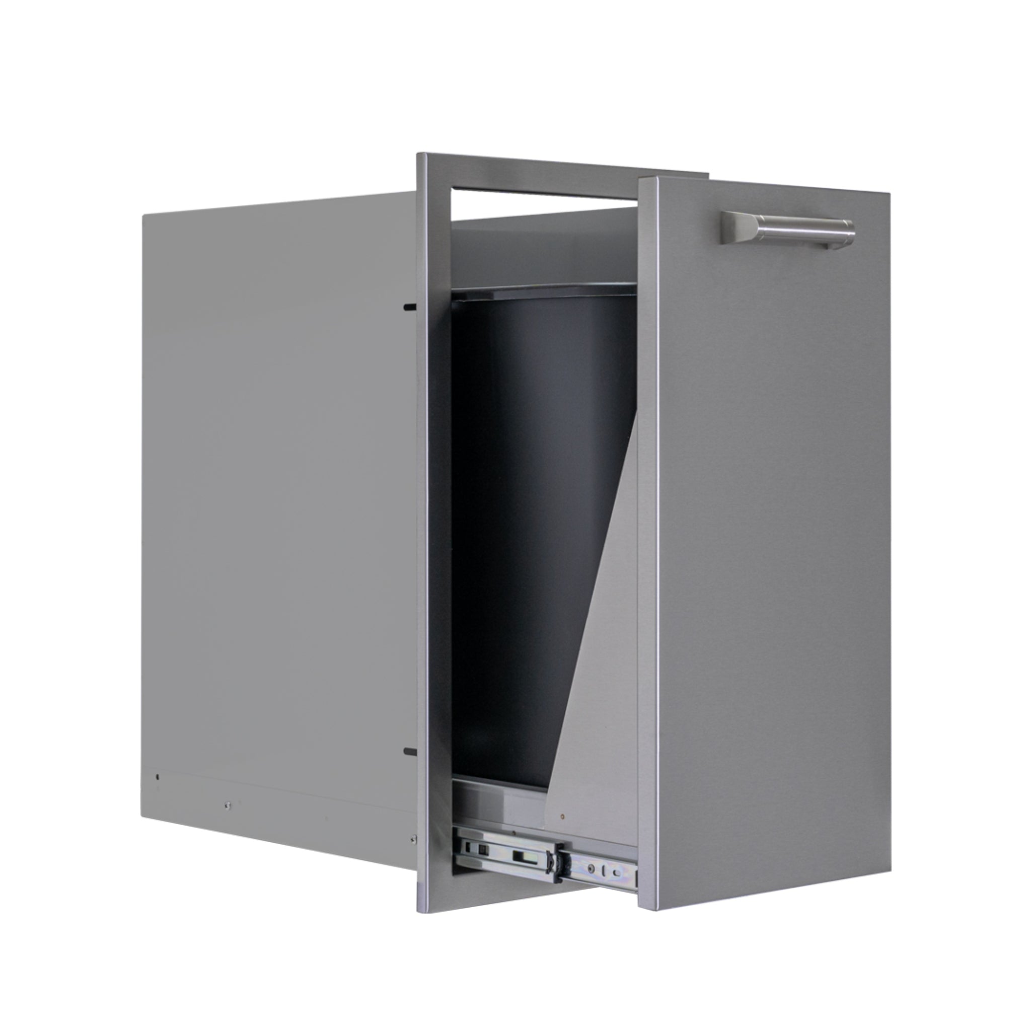 PGS Grills 13" Narrow Trash Roll Out Drawer for Custom Outdoor Kitchen Island