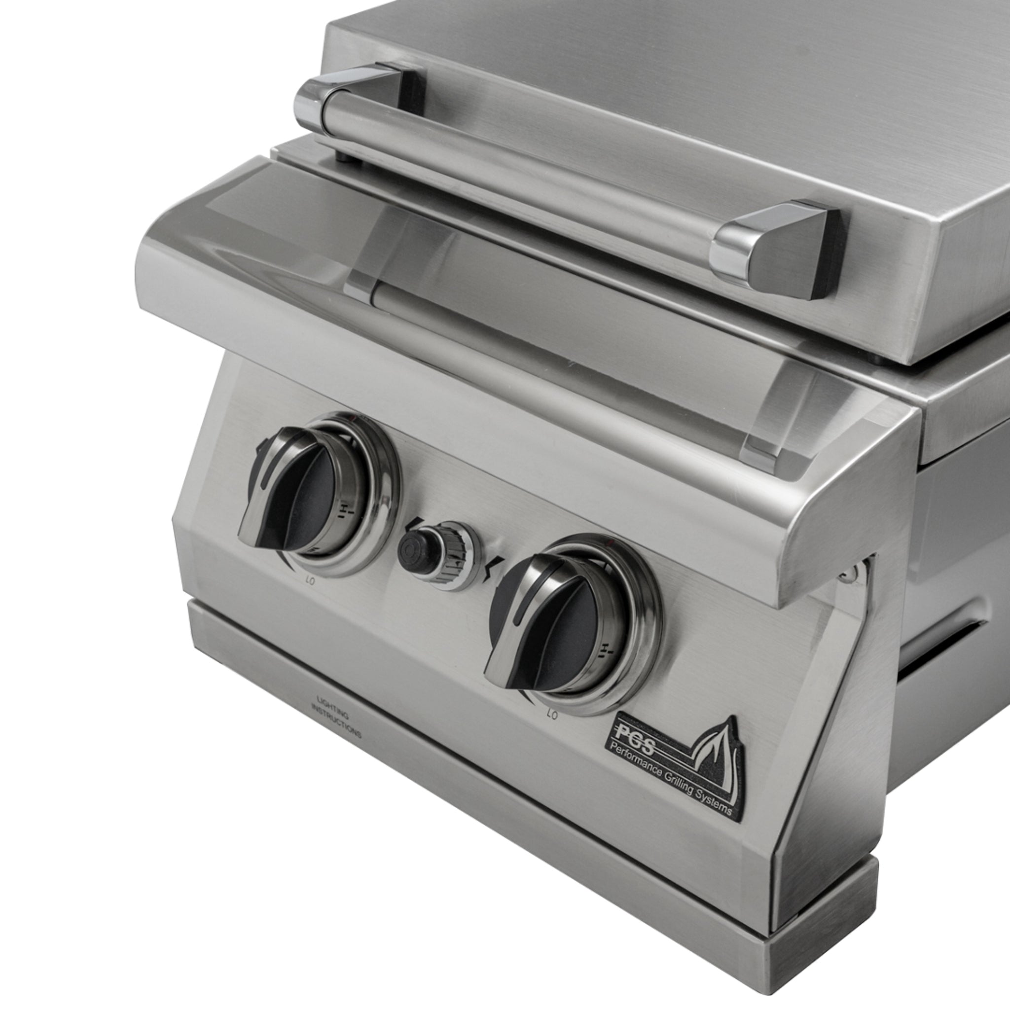 27" Built-In Double Side Burner by PGS Grills for masonry built outdoor kitchen islands