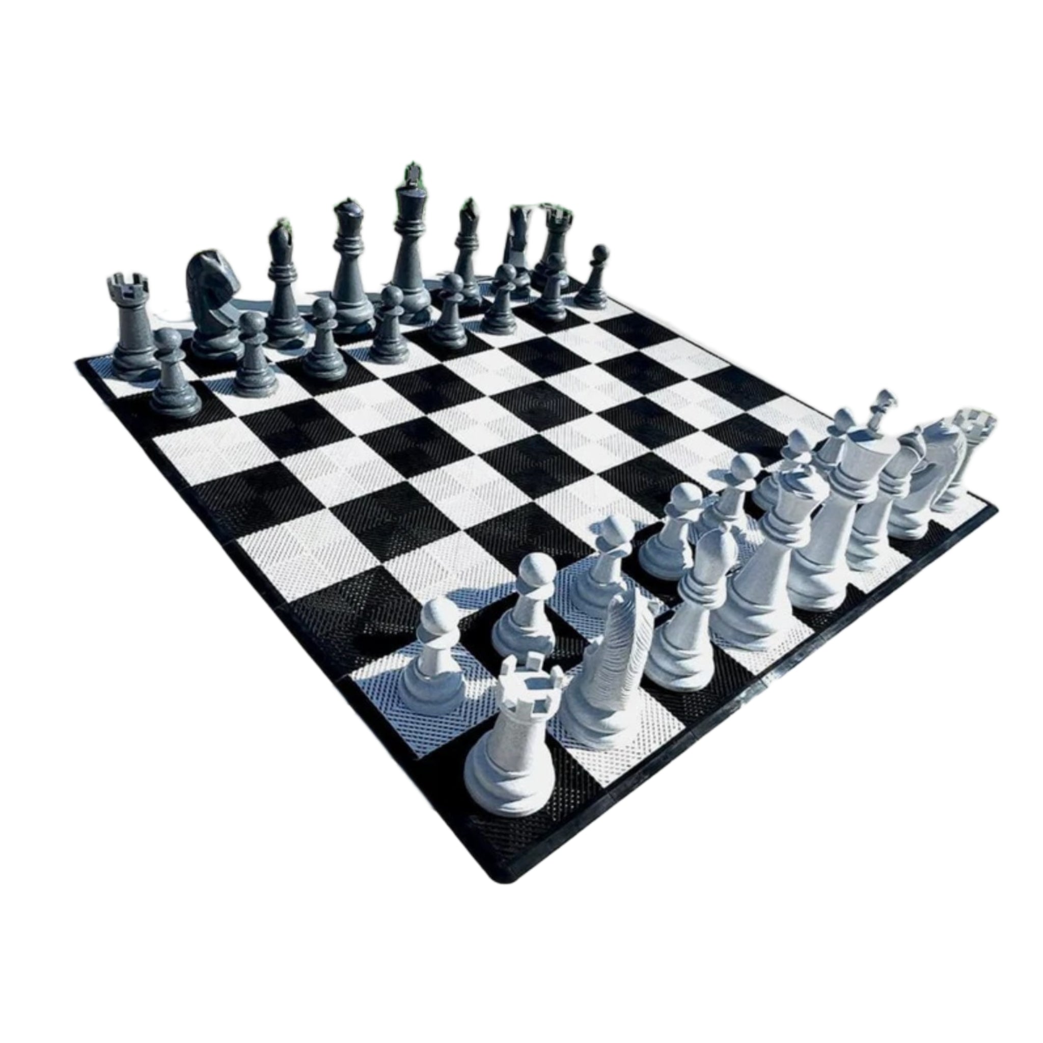 26" Perfect Giant Chess Set | Light And Dark Gray -  Giant Chess Set -  MegaChess 