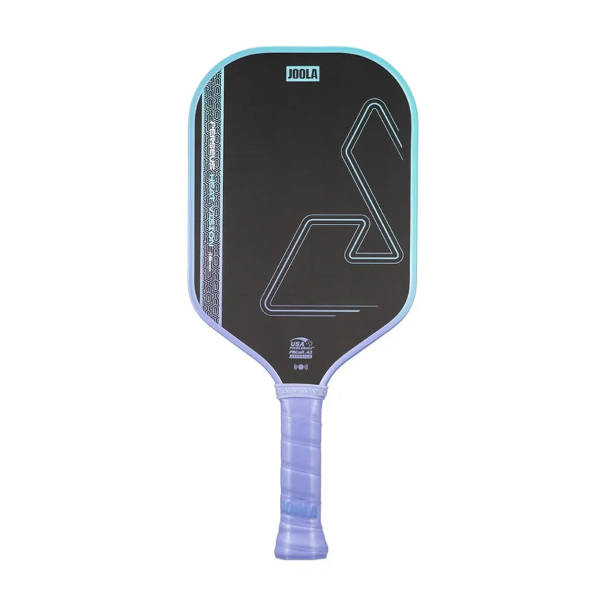 JOOLA Heat Vision 16mm pickleball paddle with blue grip and contrasting edge design