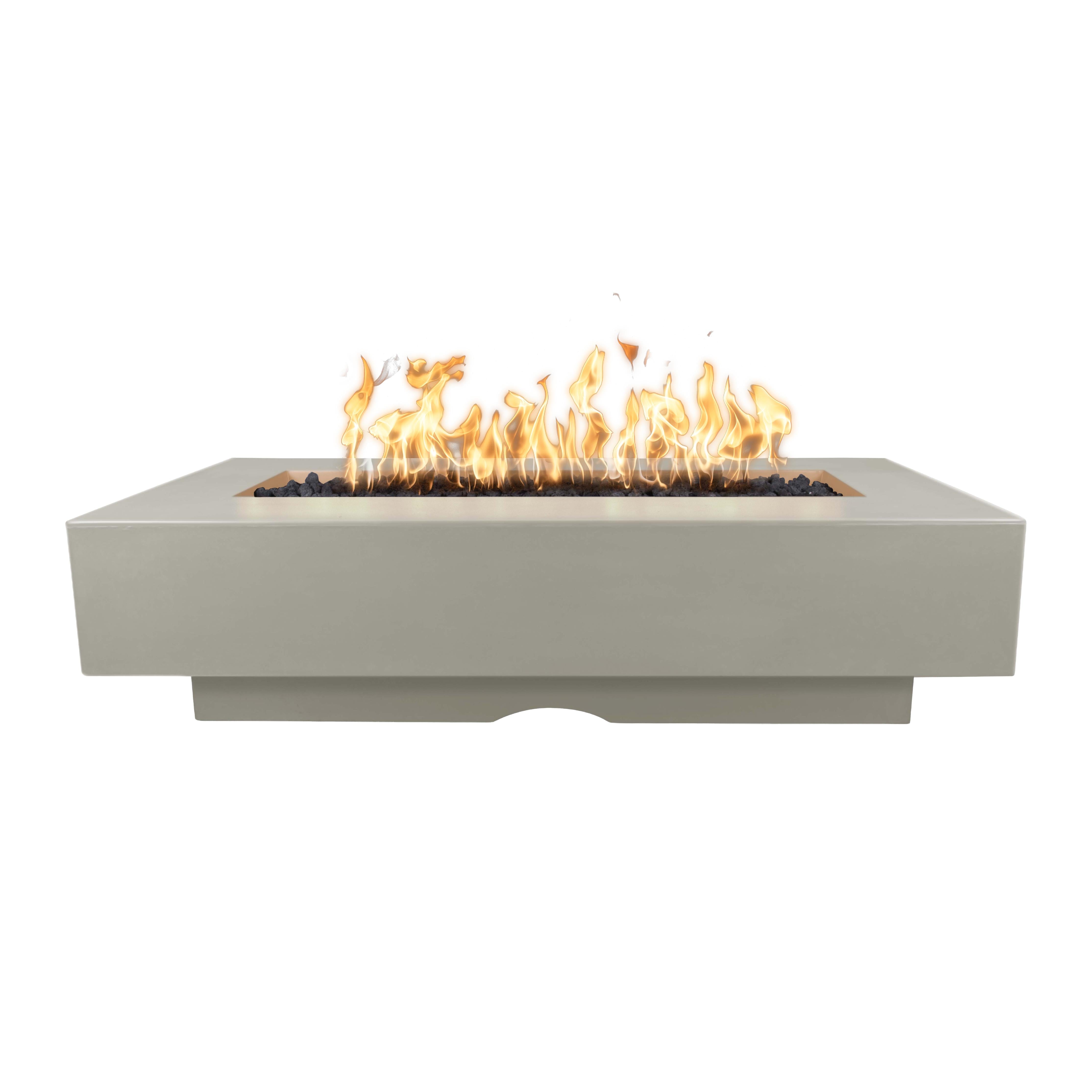 Del Mar Rectangular Fire Pit, Ash finish