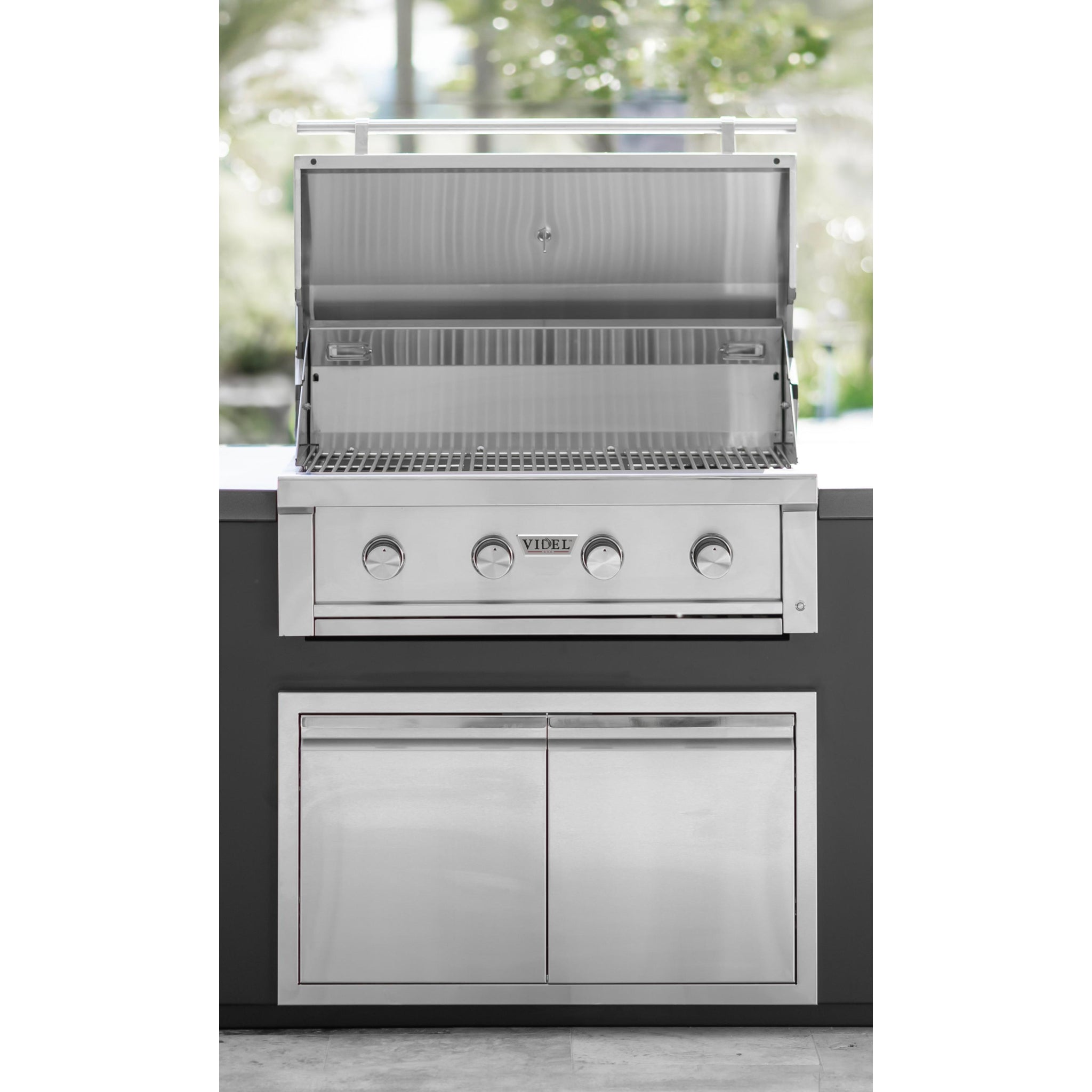 Outdoor kitchen island with Gran Fuego 36 inch grill by The Outdoor Plus