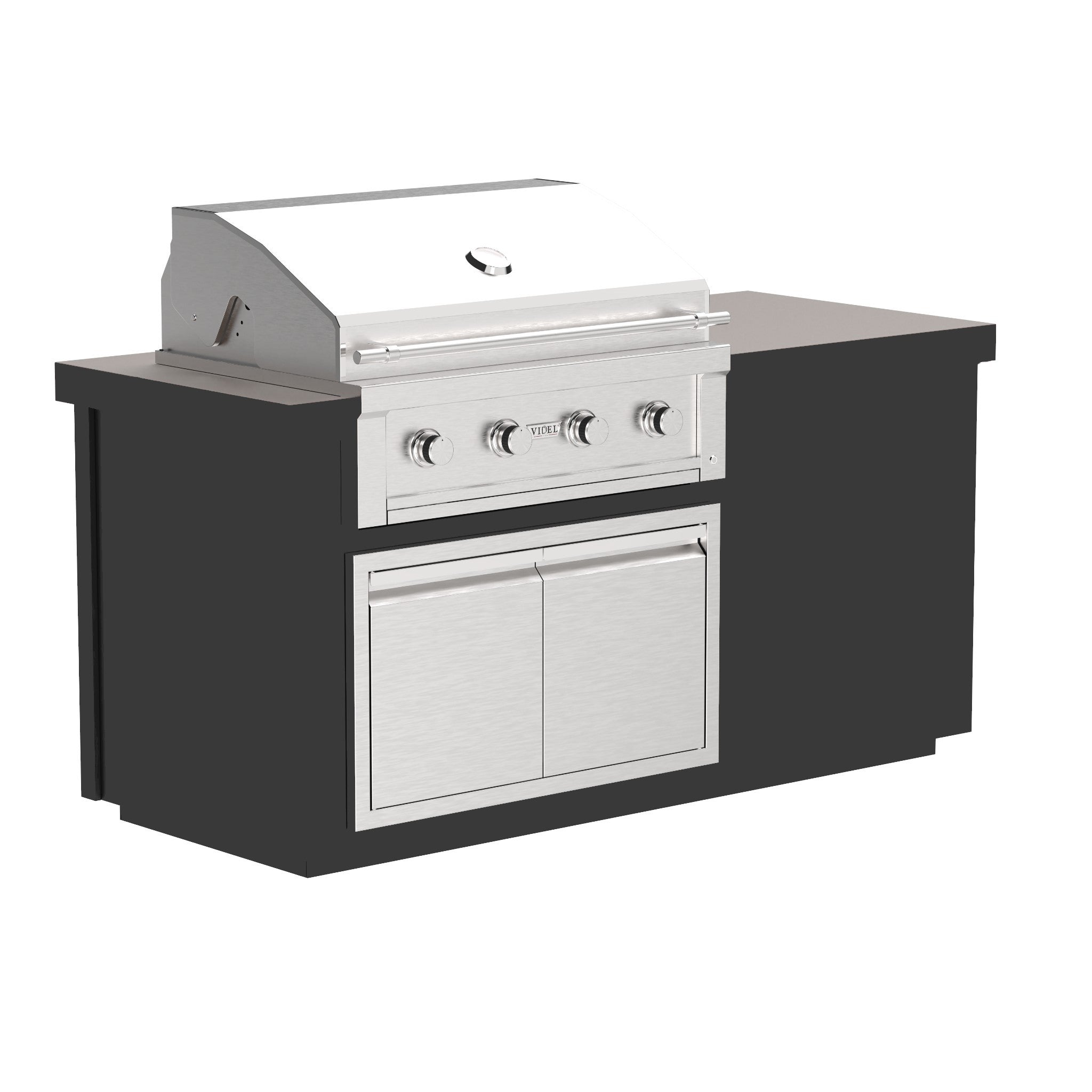 72" Alta Collection stainless steel outdoor kitchen island with grill for backyard entertaining