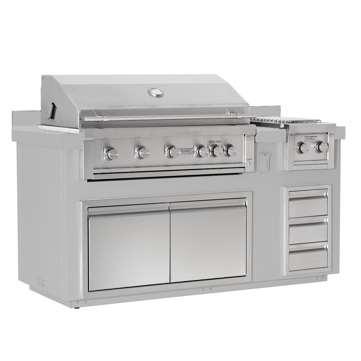 Luxury outdoor kitchen island with 42 inch grill and storage by The Outdoor Plus