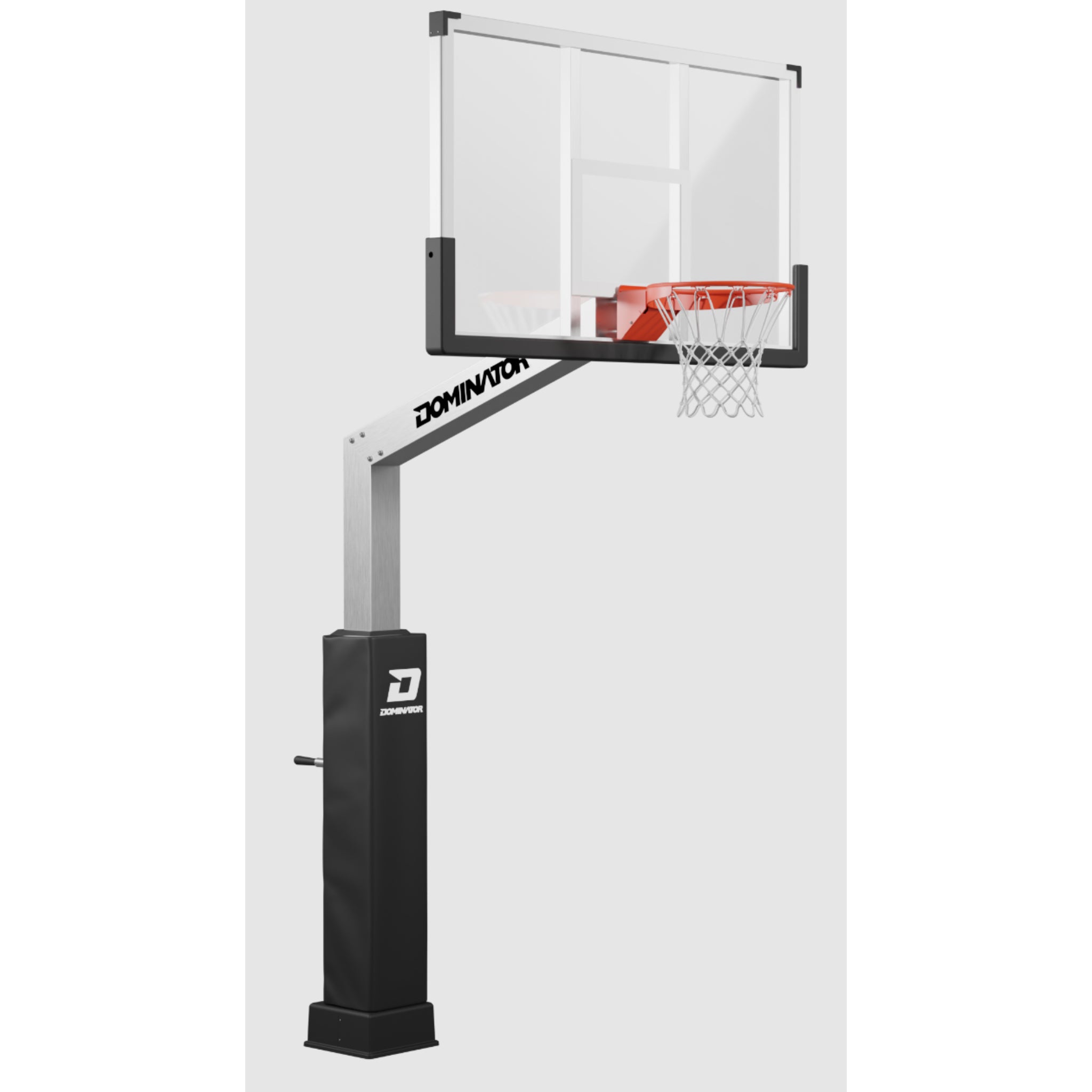 Dominator 72" Adjustable Basketball Hoop with Glass Backboard