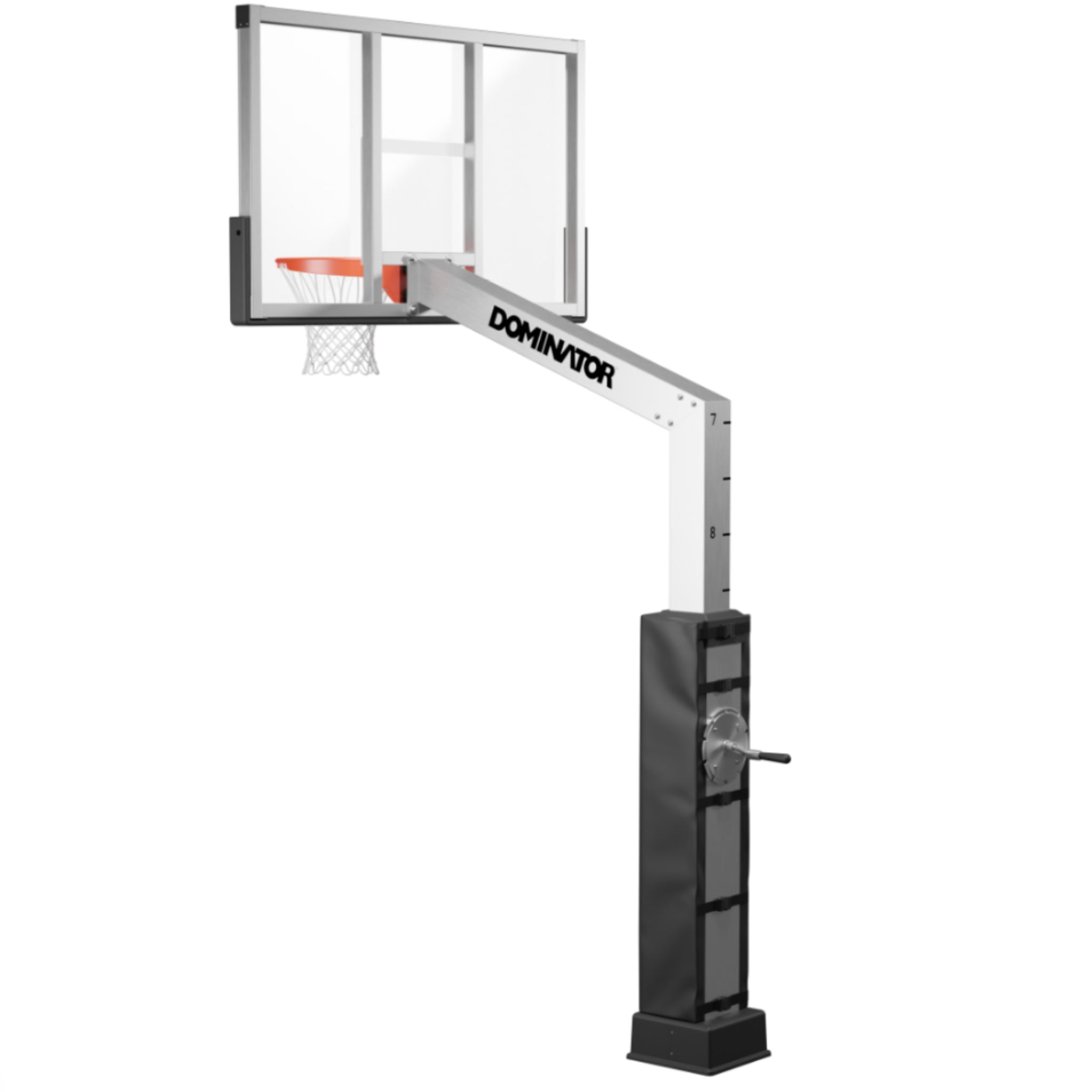 Dominator 72" Adjustable Basketball Hoop with Glass Backboard