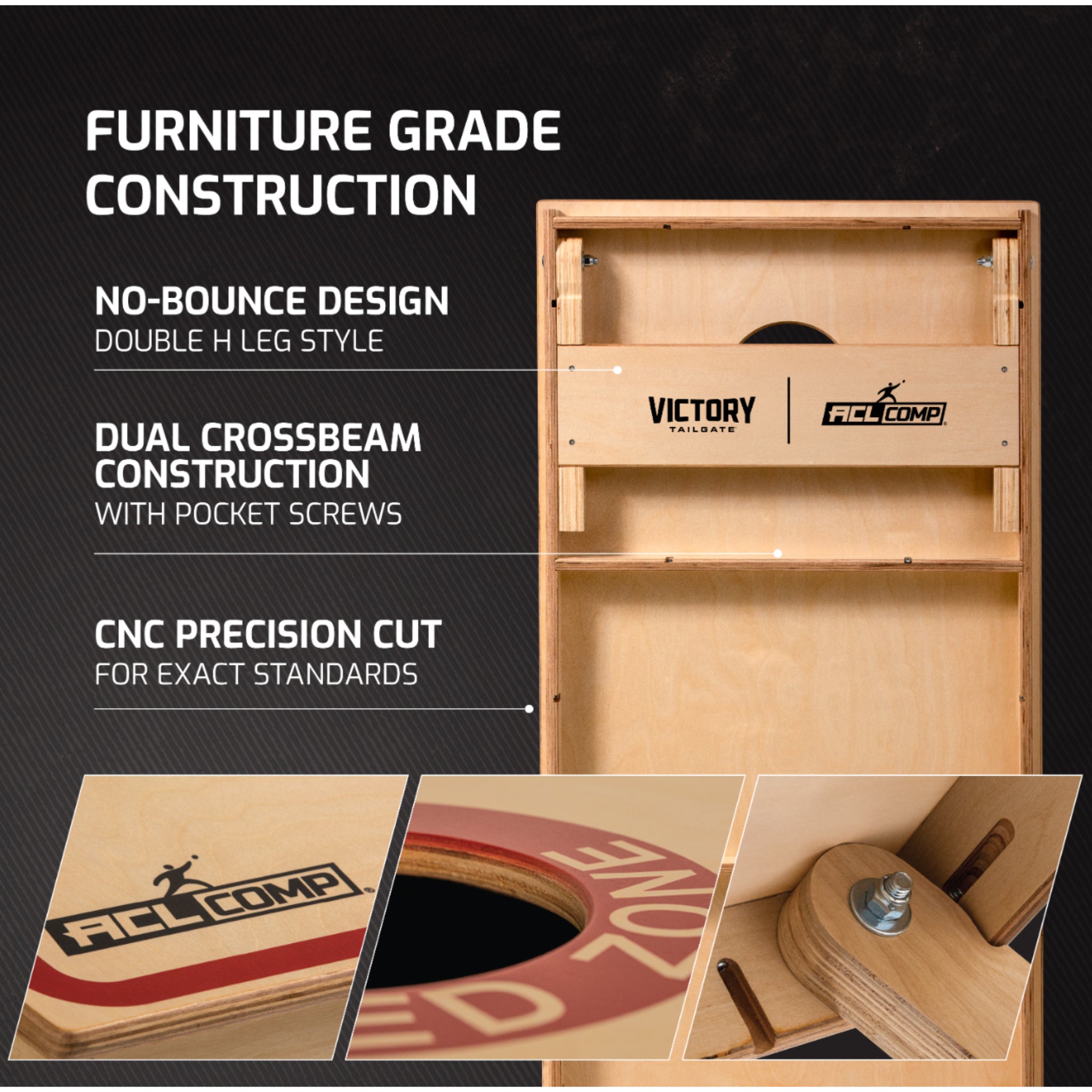 ACL® COMP 2x4 Cornhole Board -  Cornhole Game -  American Cornhole League 