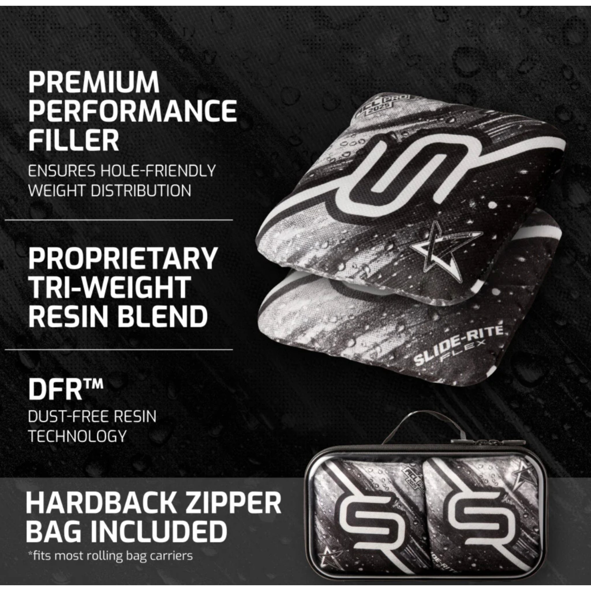 ACL® Pro 2025 Slide-Rite Flex | 4- Pack -  Cornhole Game -  American Cornhole League 