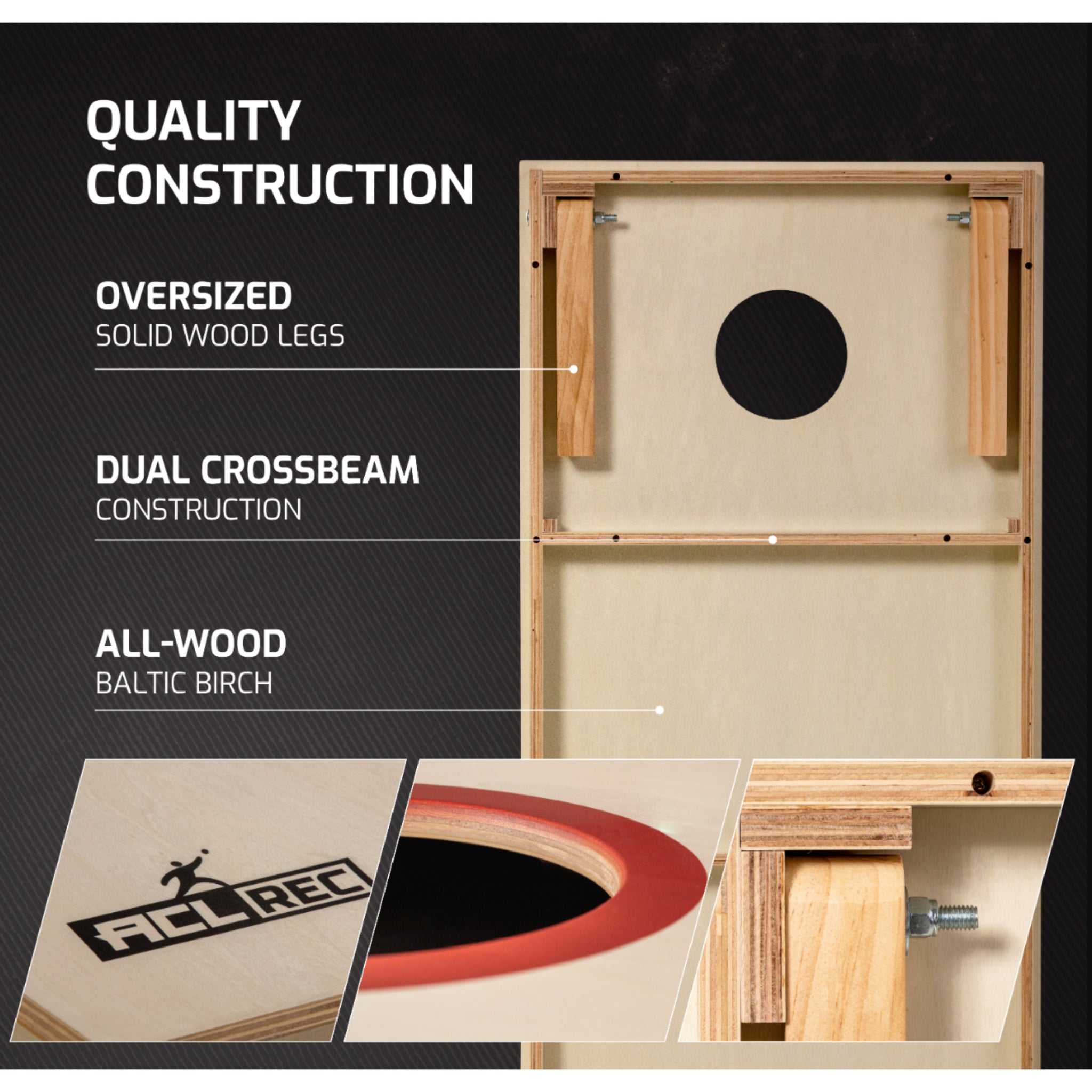 ACL® REC 2x4 Cornhole Board -  Cornhole Game -  American Cornhole League 