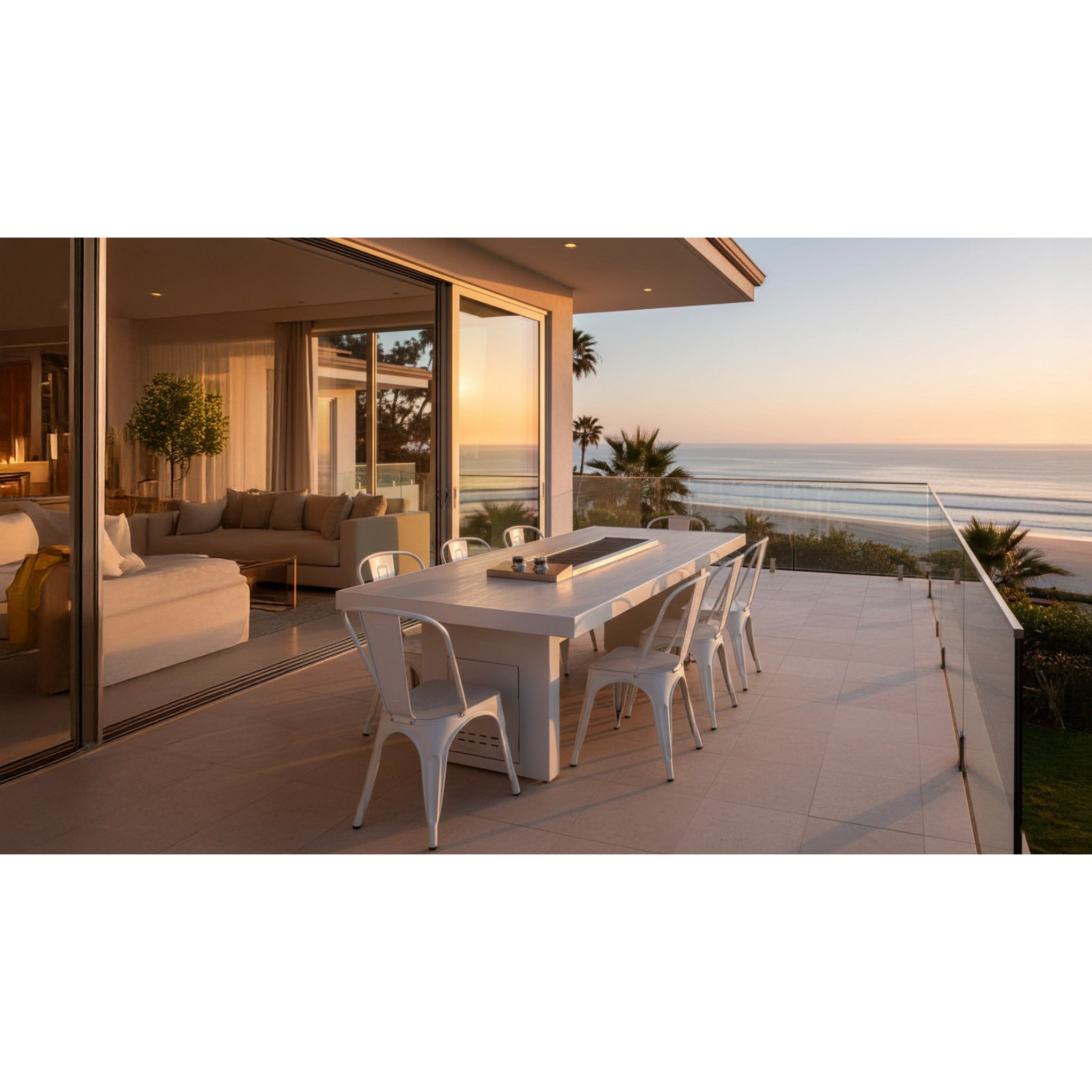 Alameda Cooking Table on Deck of Vacation Rental on the ocean