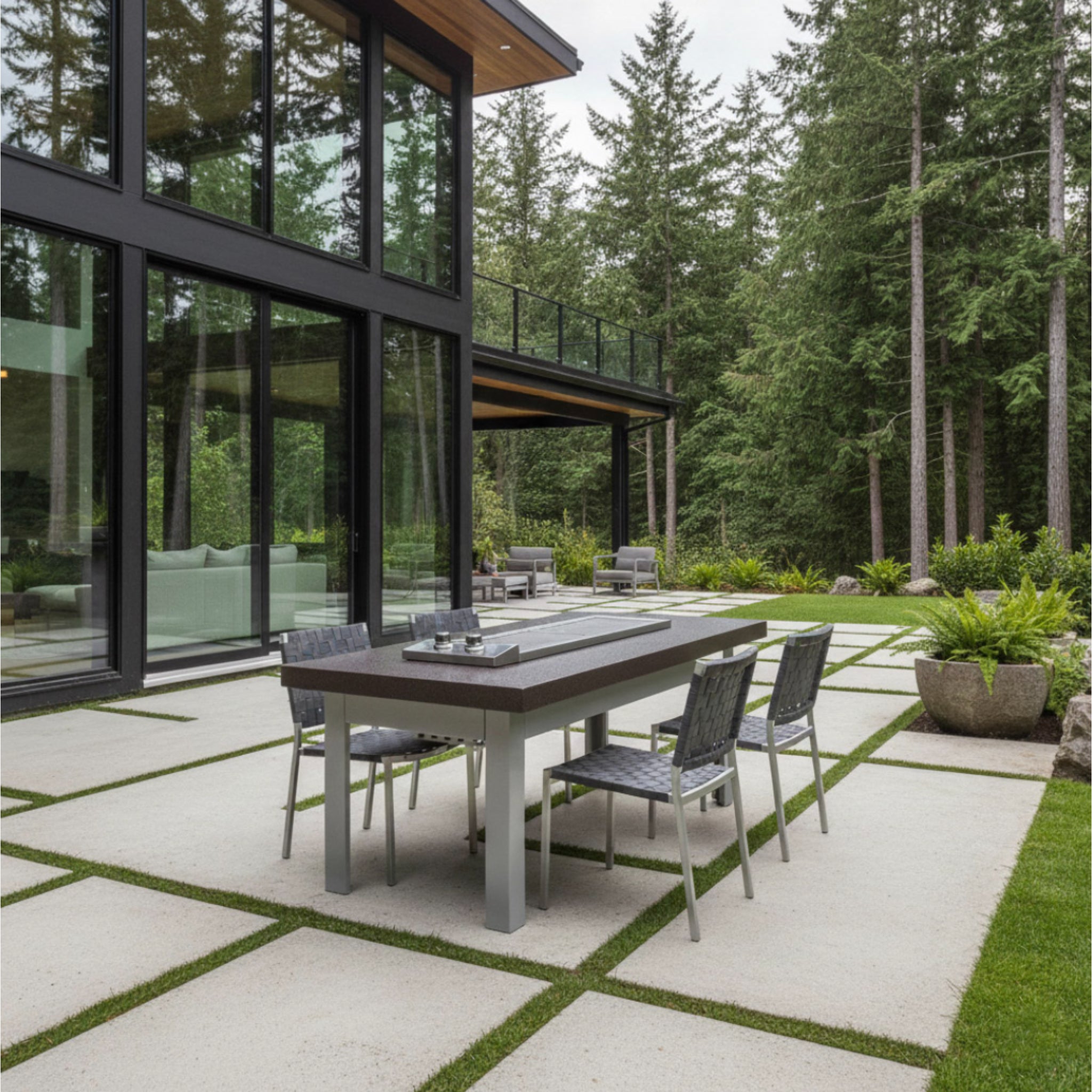 Alameda Cooking Gas Grill Table at luxury home.