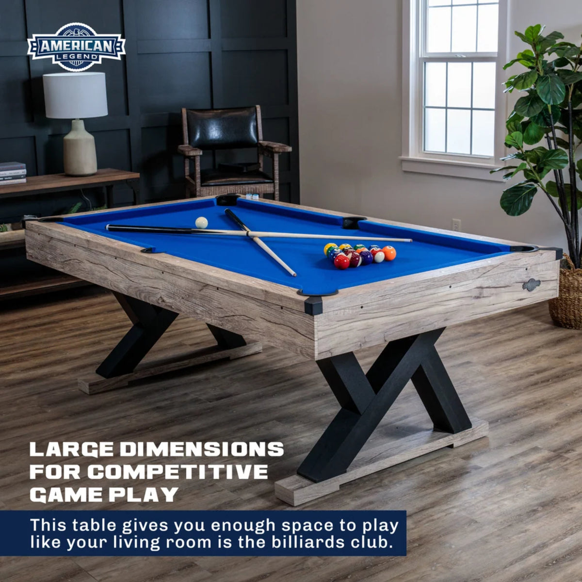 American Legend Kirkwood 84" Billiard Table | 7' Billiards table