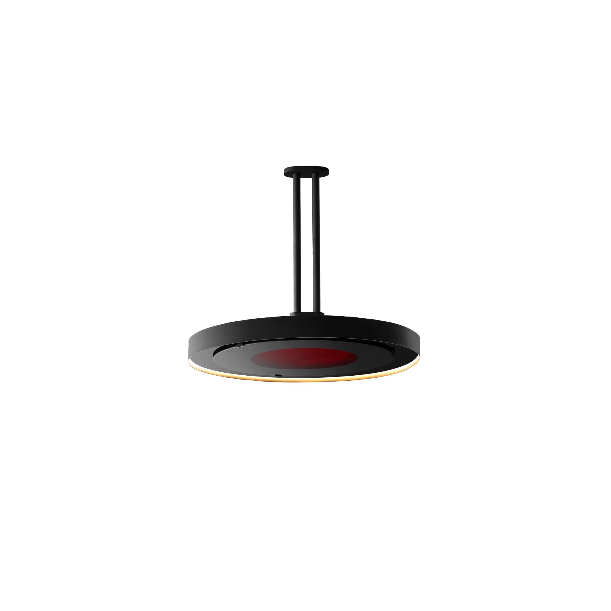 Bromic Eclipse Smart-Heat Electric outdoor patio heater with integrated LED lighting and modern circular design