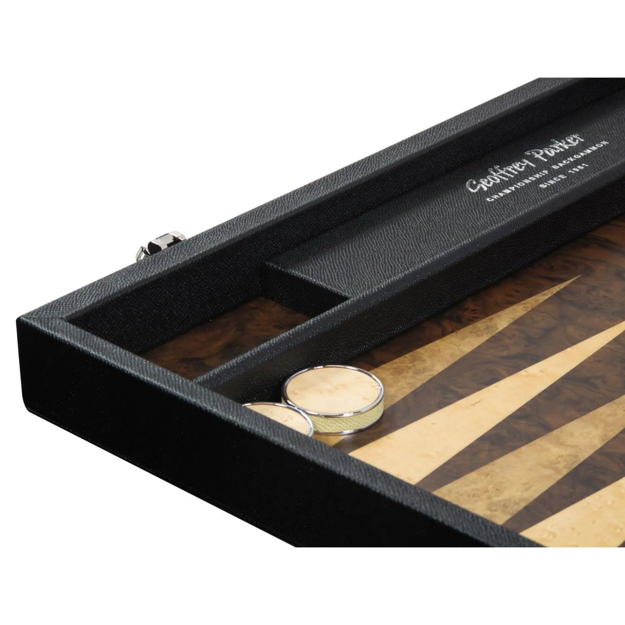 Backgammon in Walnut & Leather | Parker Collection -  Backgammon -  Geoffrey Parker 