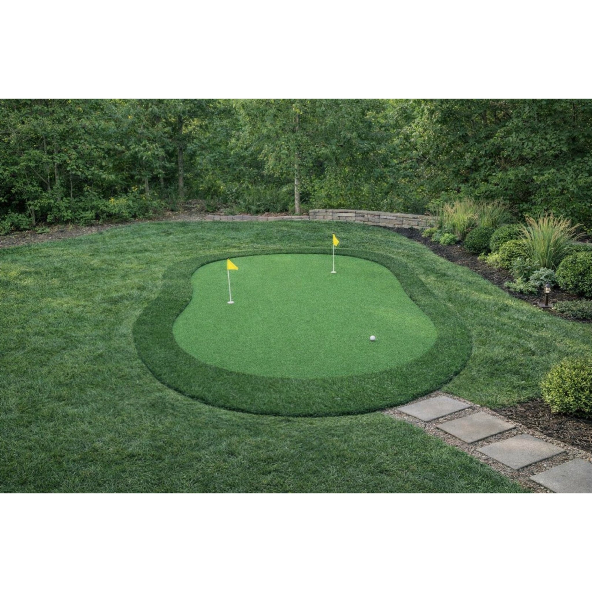 The Carolina Outdoor Putting Green kit for backyard in 12' x 17' by Ultra Base