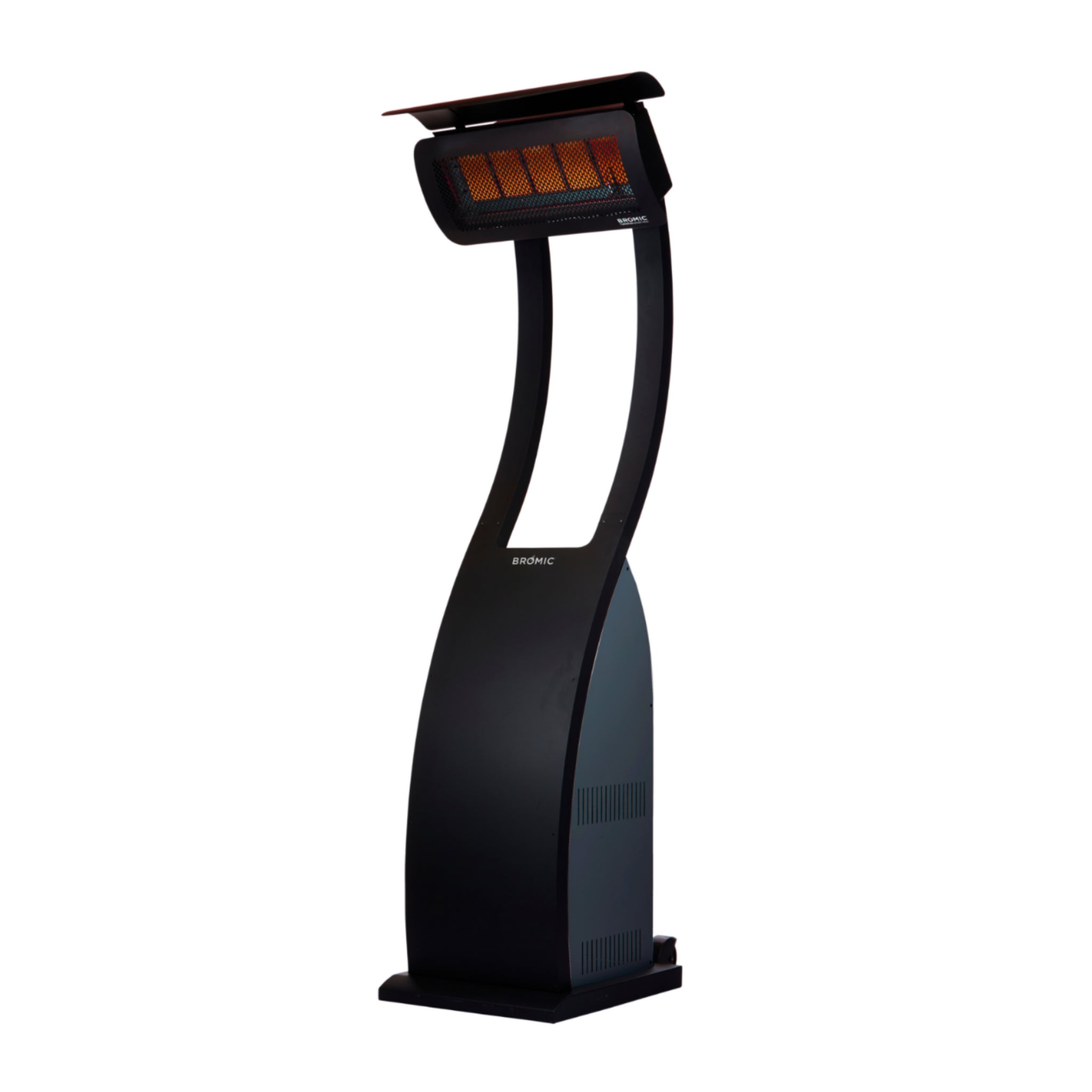 Bromic Tungsten Smart-Heat portable outdoor gas patio heater in matte black finish