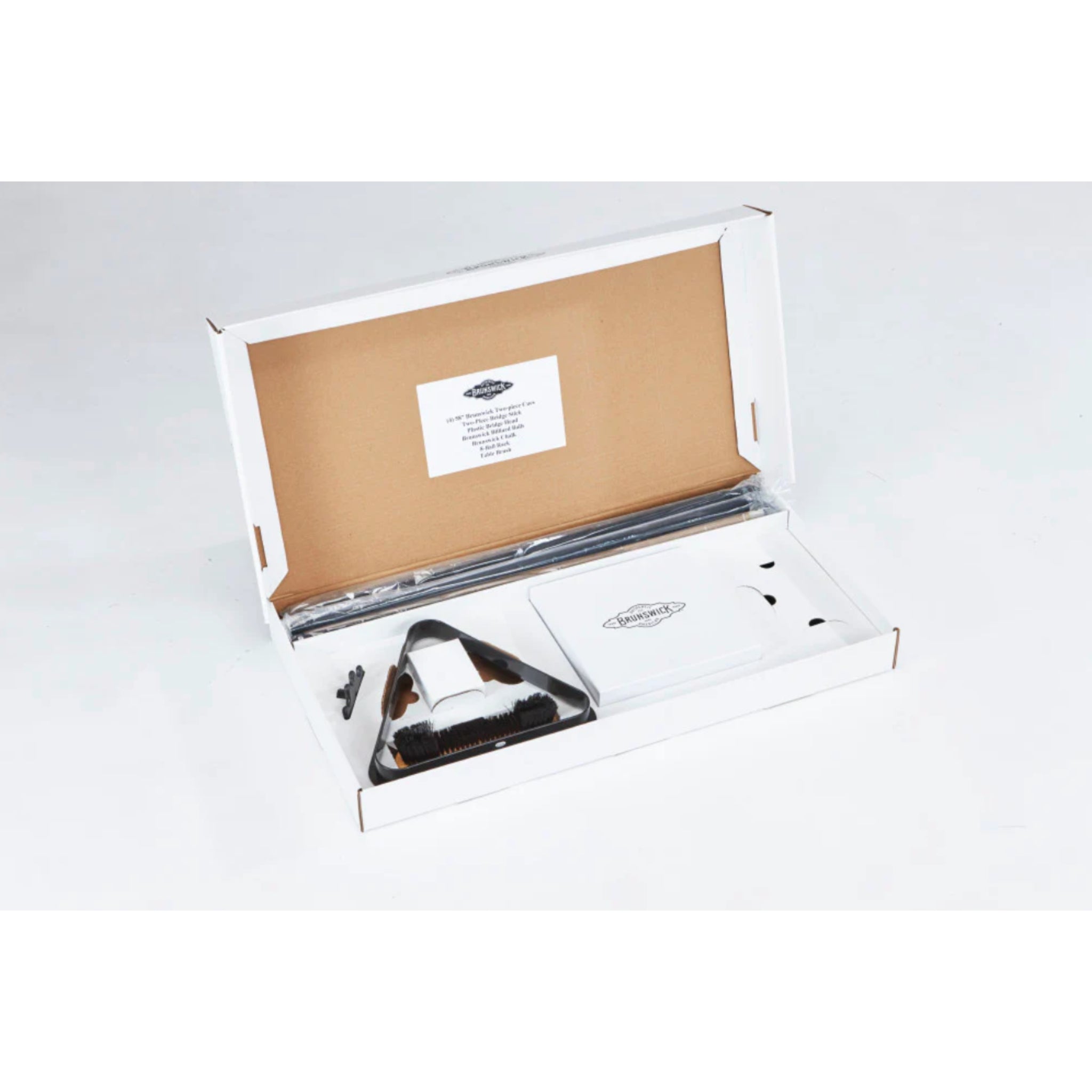 Brunswick Play Package billiards accessory set with cues balls and racks