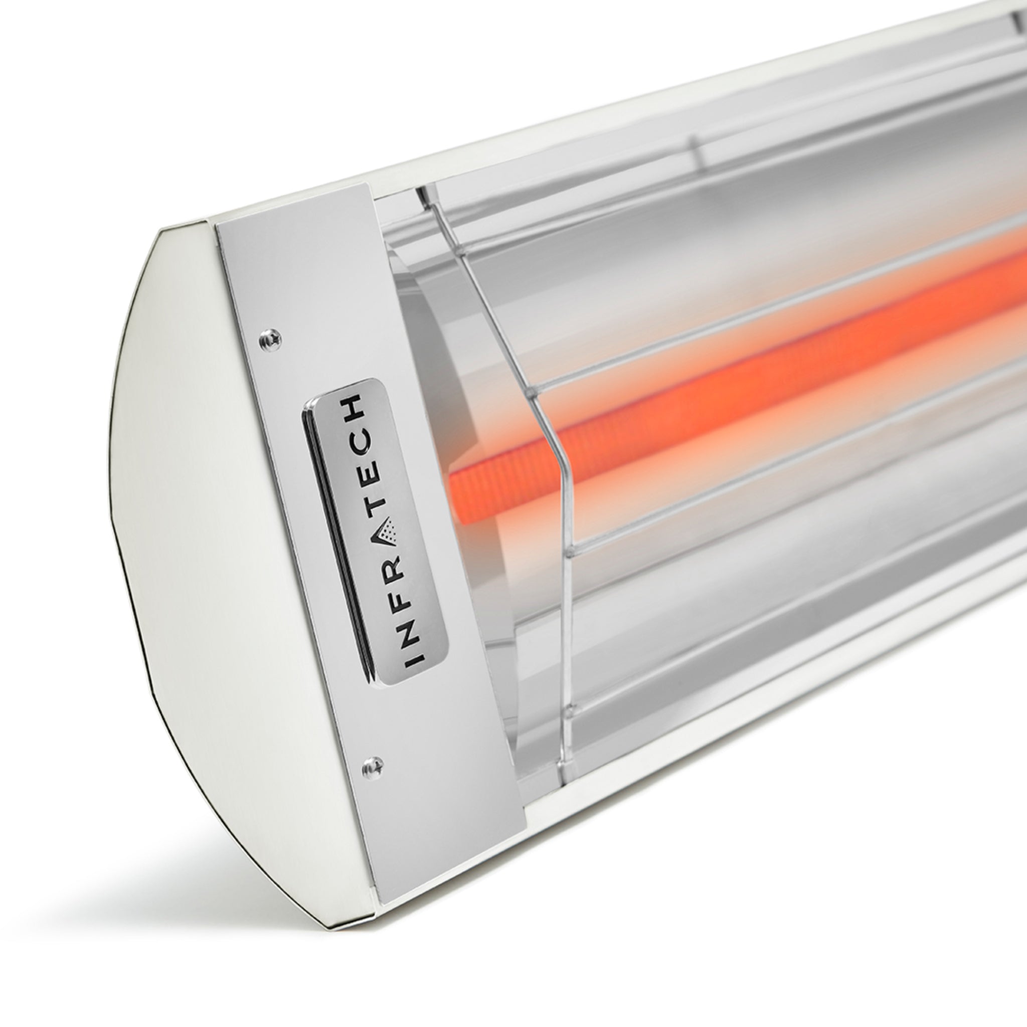 Infratech C Series heater in white finish for covered outdoor spaces