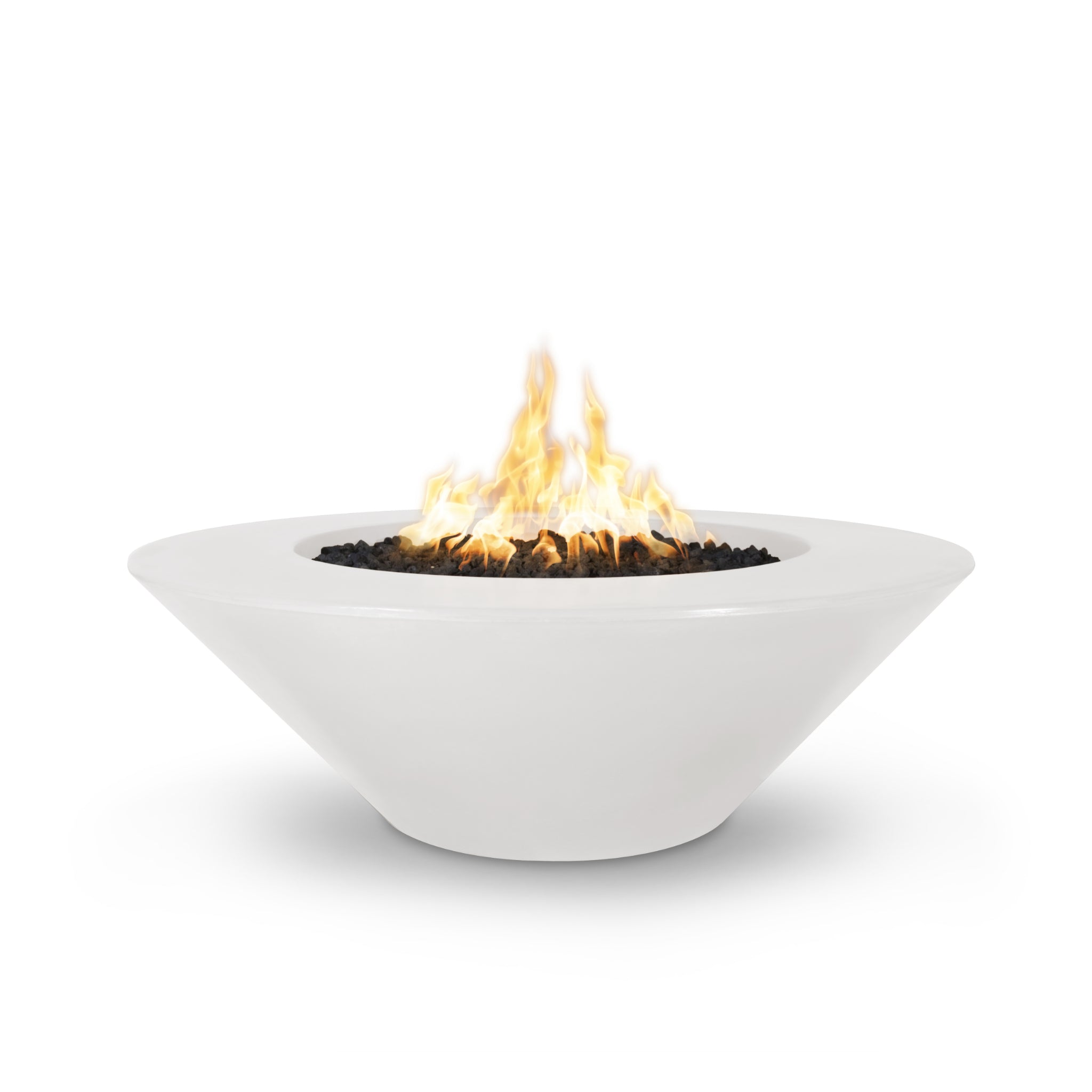 Cazo Round Fire Pit, White Limestone finish