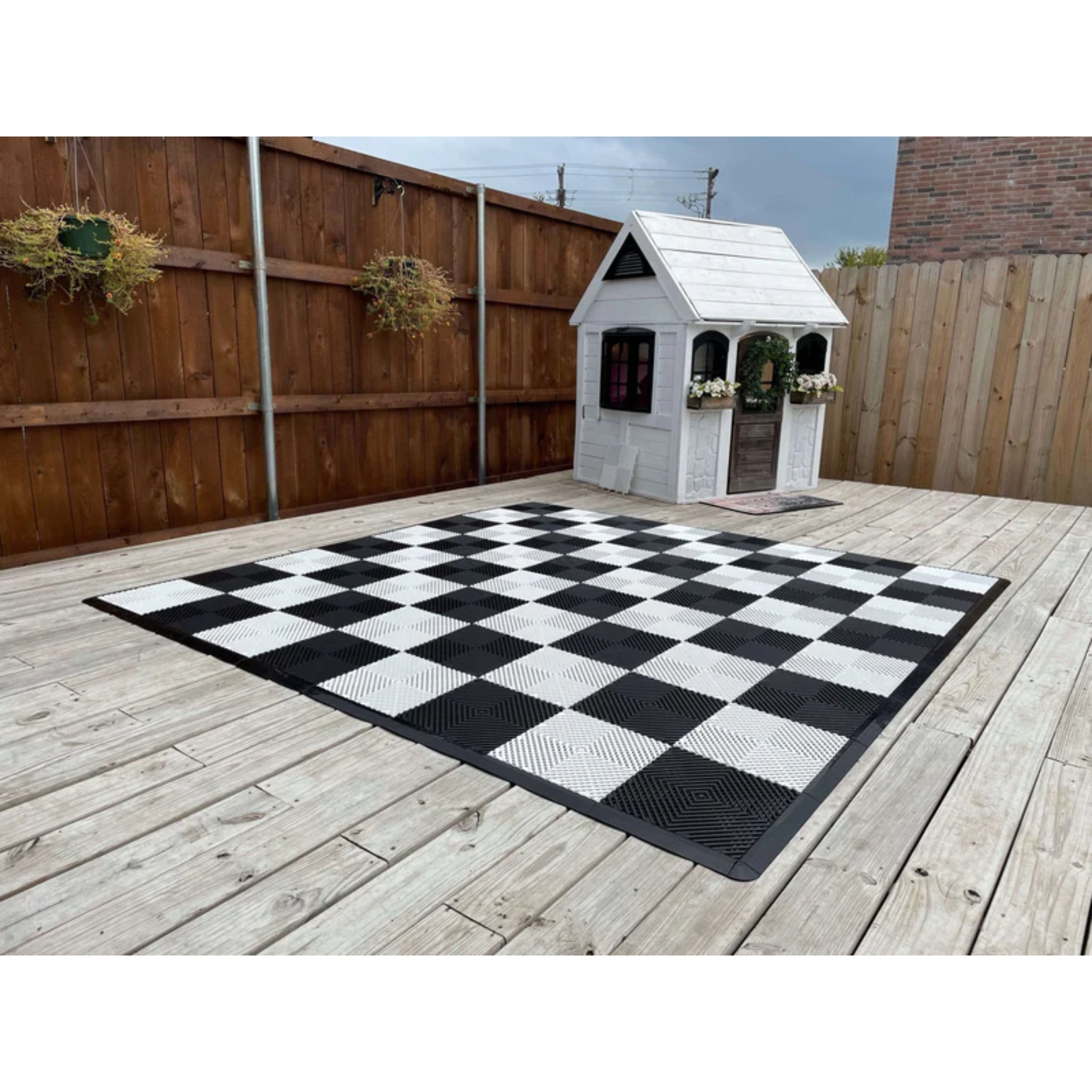 Commercial Grade Outdoor Chessboard with 12" Squares -  Giant Chess Set -  MegaChess 