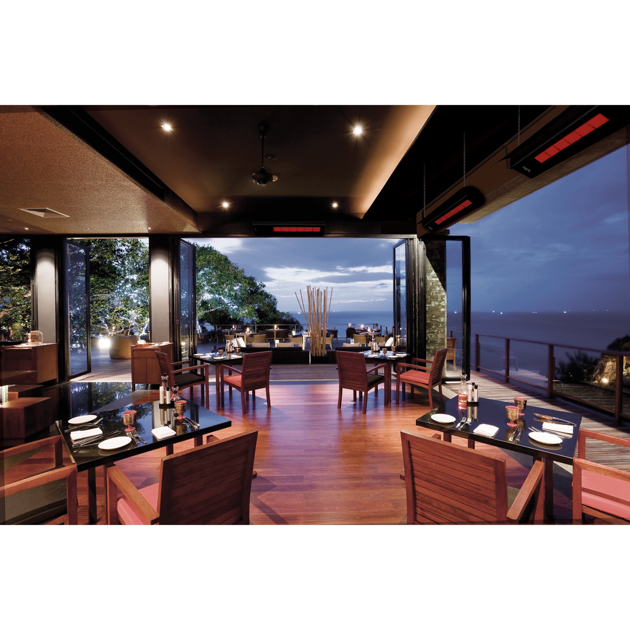 SunStar high output angled mount gas patio heater 34K to 50K BTU 