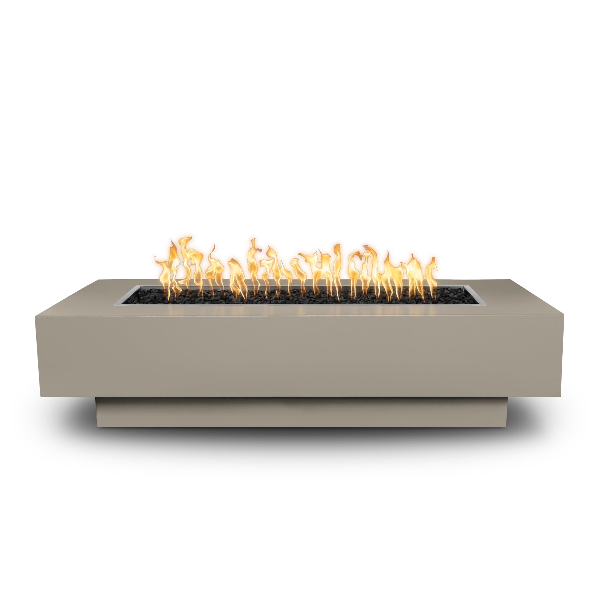 Coronado Rectangular Fire Pit, Pewter finish