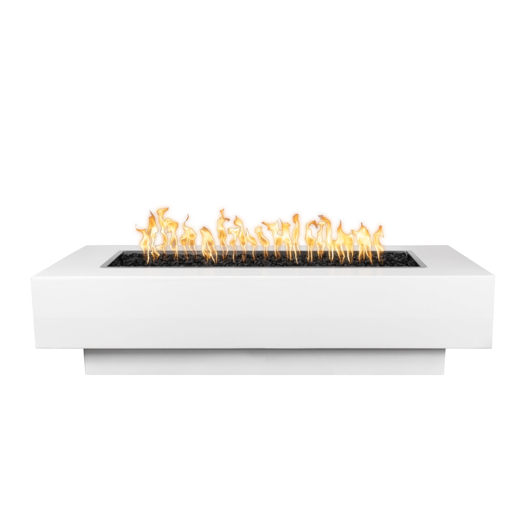 Coronado Rectangular Fire Pit, White finish