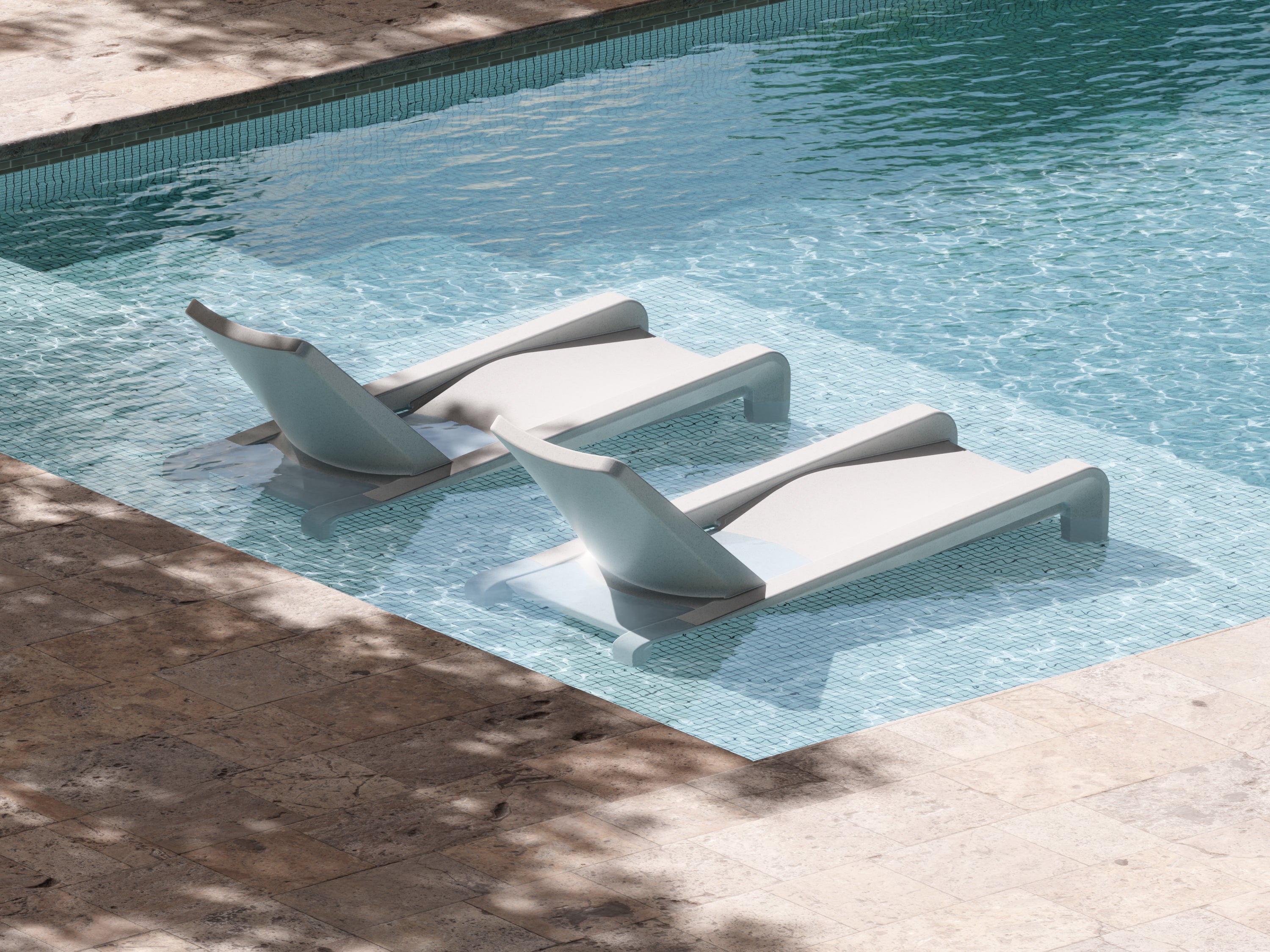 Deck Chaise Lounge | Baja Shelf Pool Lounger -  Outdoor Furniture -  Tupelo 