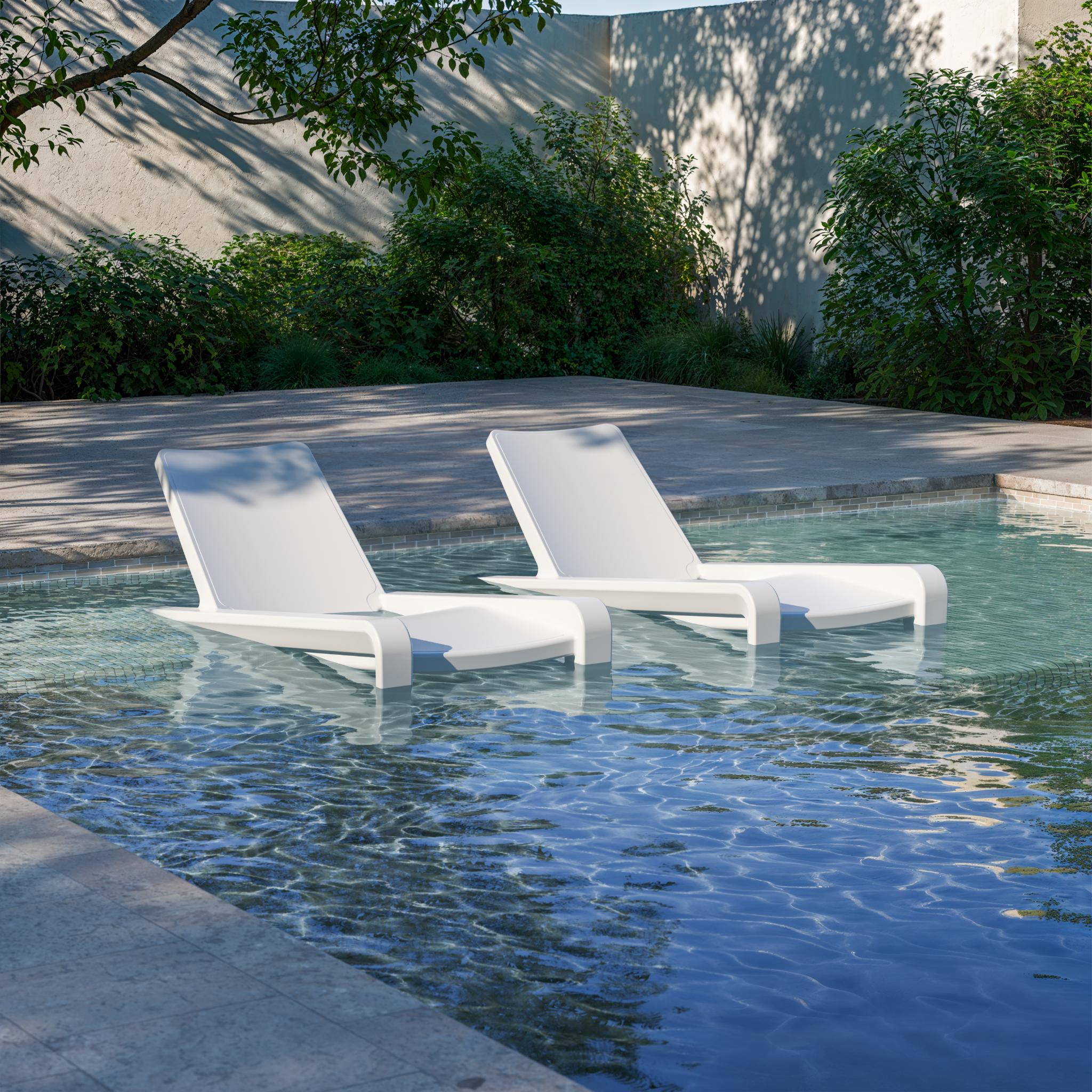 Deck Chaise Lounge | Baja Shelf Pool Lounger -  Outdoor Furniture -  Tupelo 