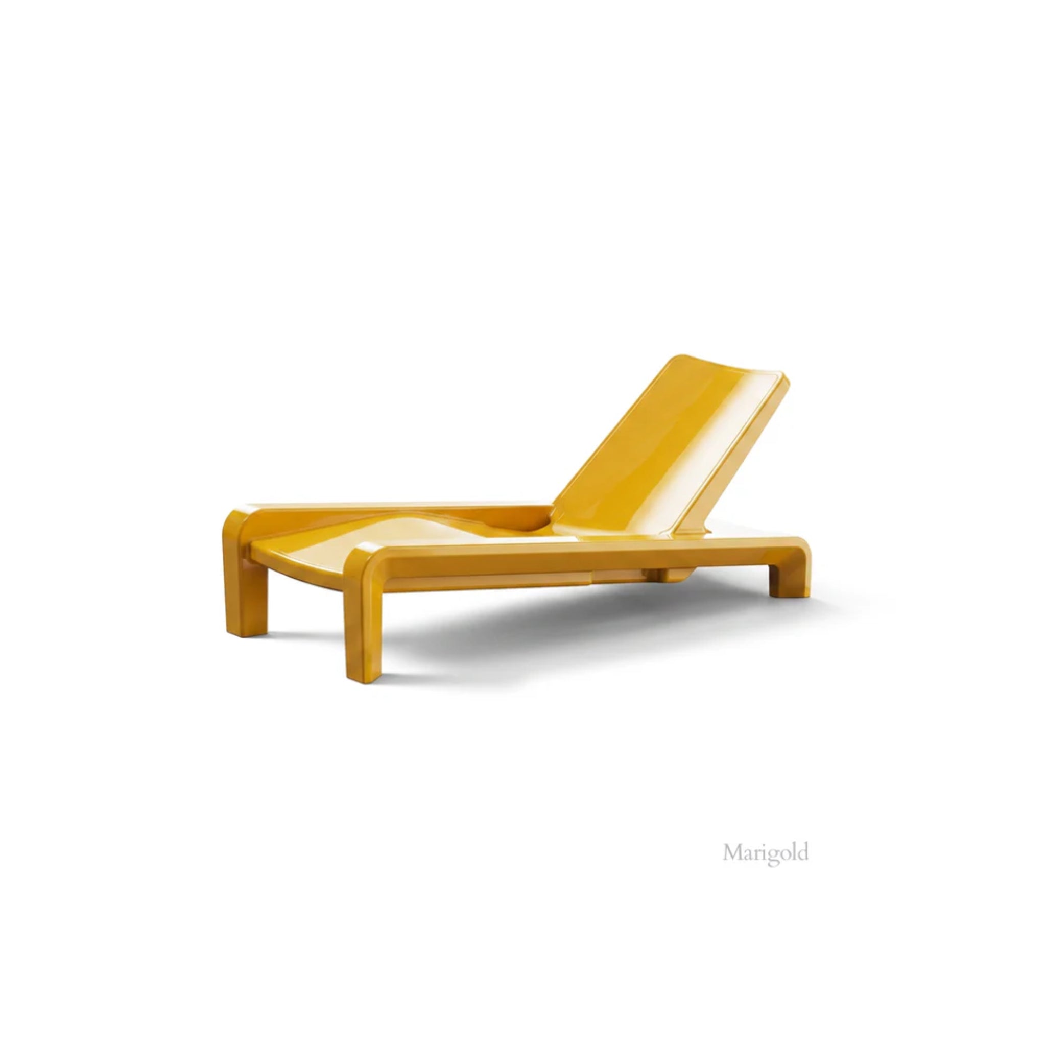 Tupelo Deck Chaise Lounge in Marigold outdoor furniture finish
