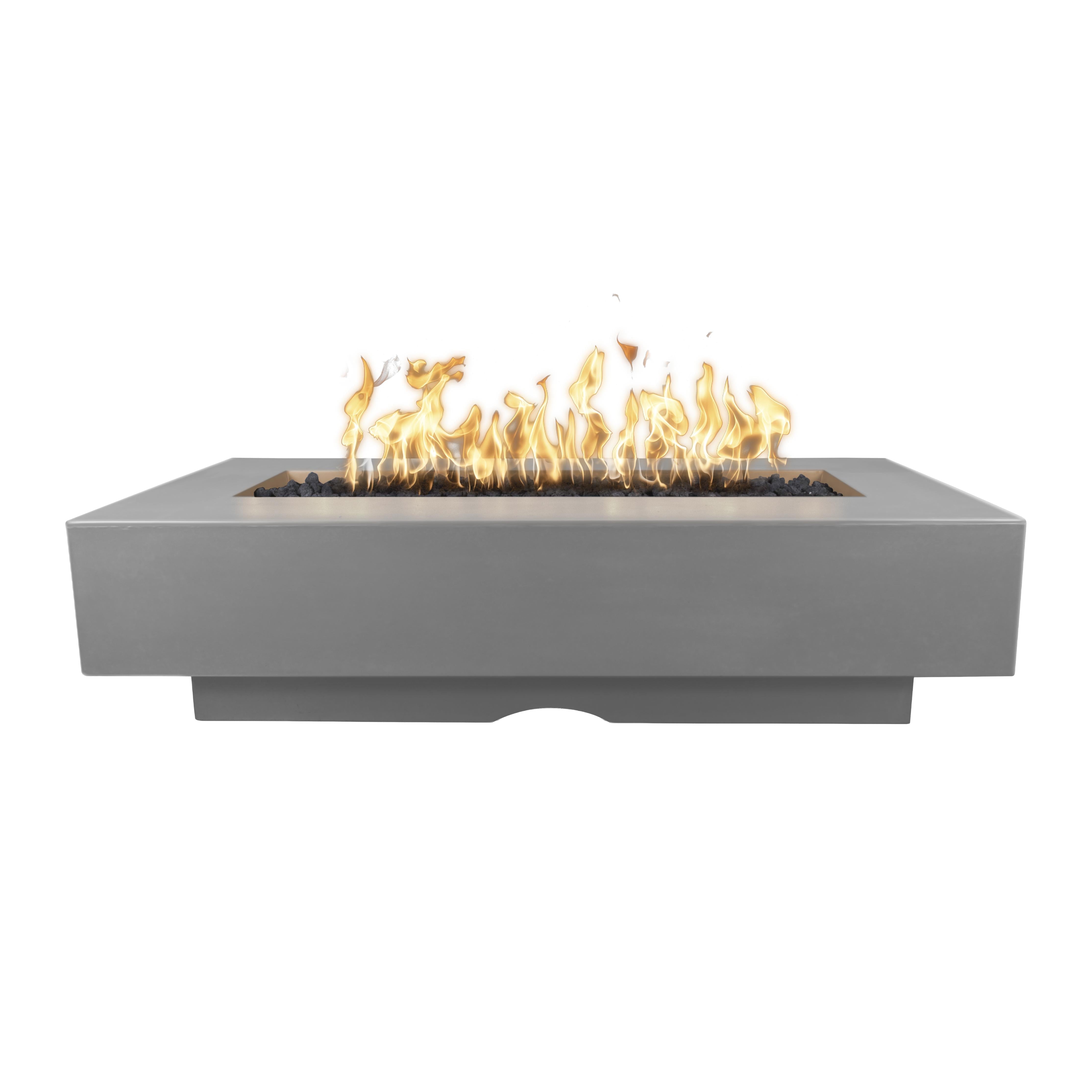 Del Mar Rectangular Fire Pit, Natural Gray finish