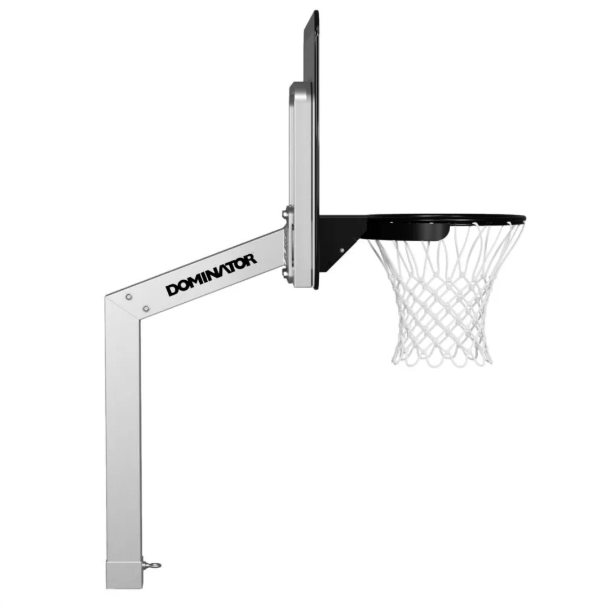 Dominator 40 inch pool basketball hoop designed for inground installation and outdoor poolside use