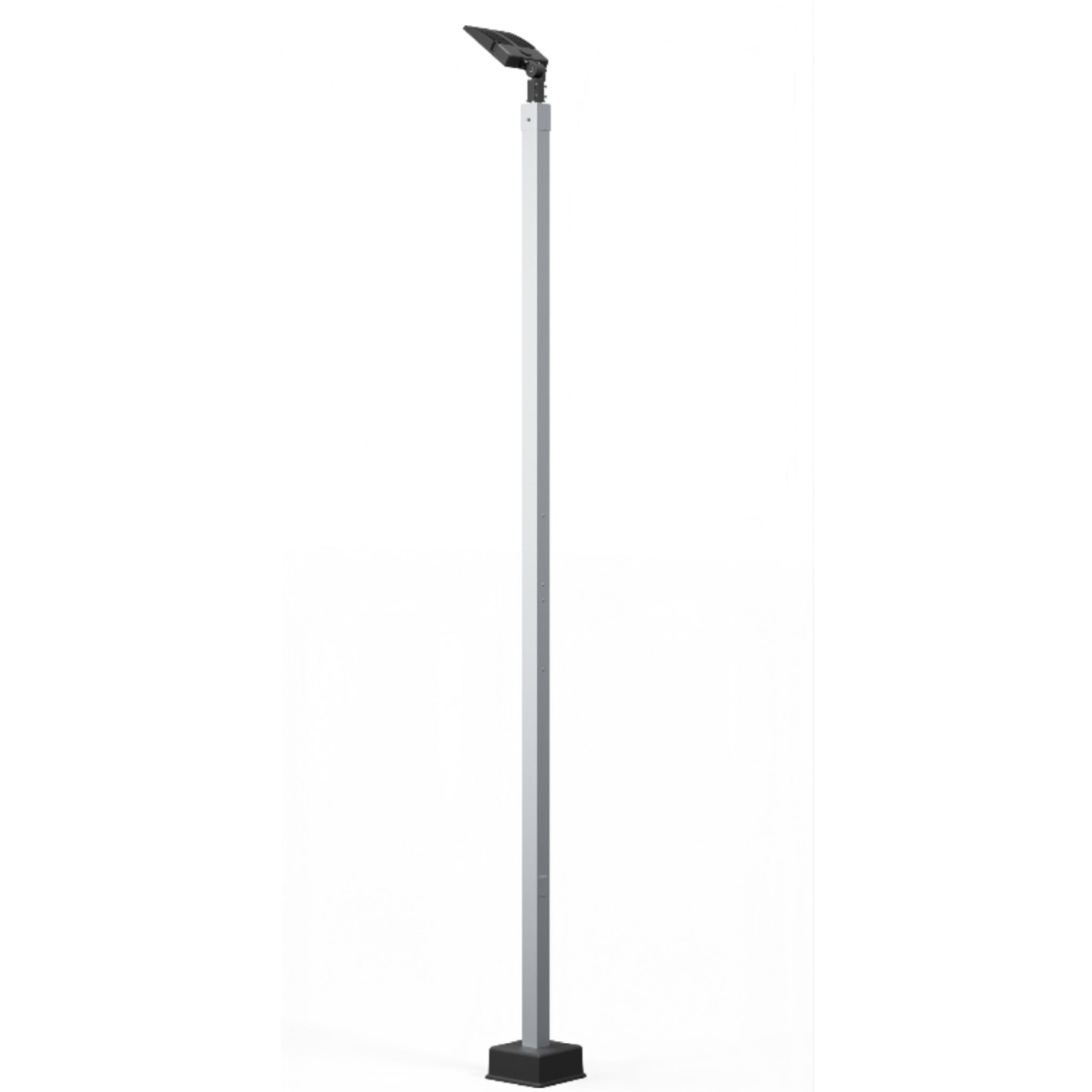 Dominator basketball court lighting pole with multiple wired LED light heads