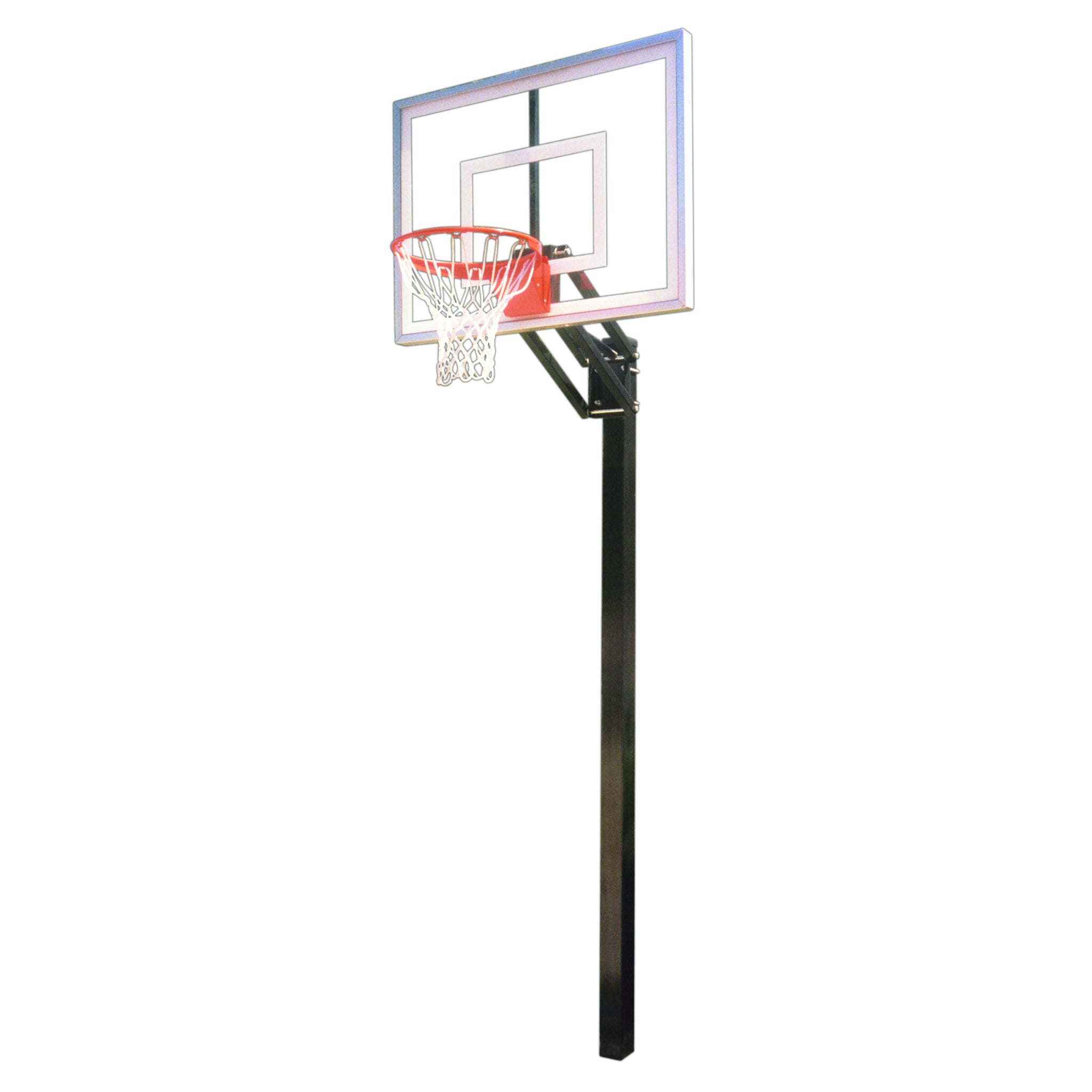 Champ basketball goal with acrylic backboard and in-ground mounting