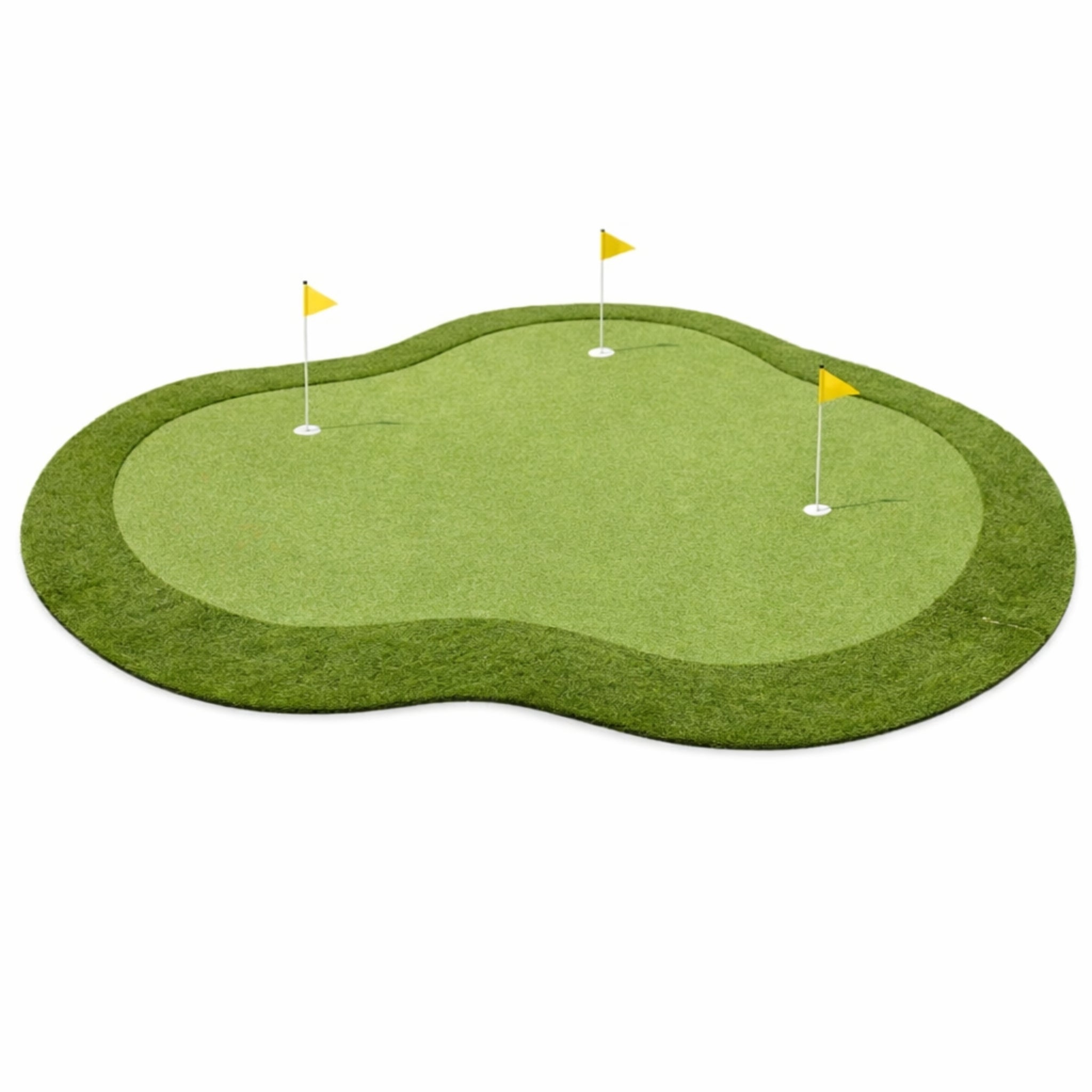 The Kiawah Outdoor Putting Green, DIY Kit 15 feet by 17 feet, 255 sq. ft. backyard installation.