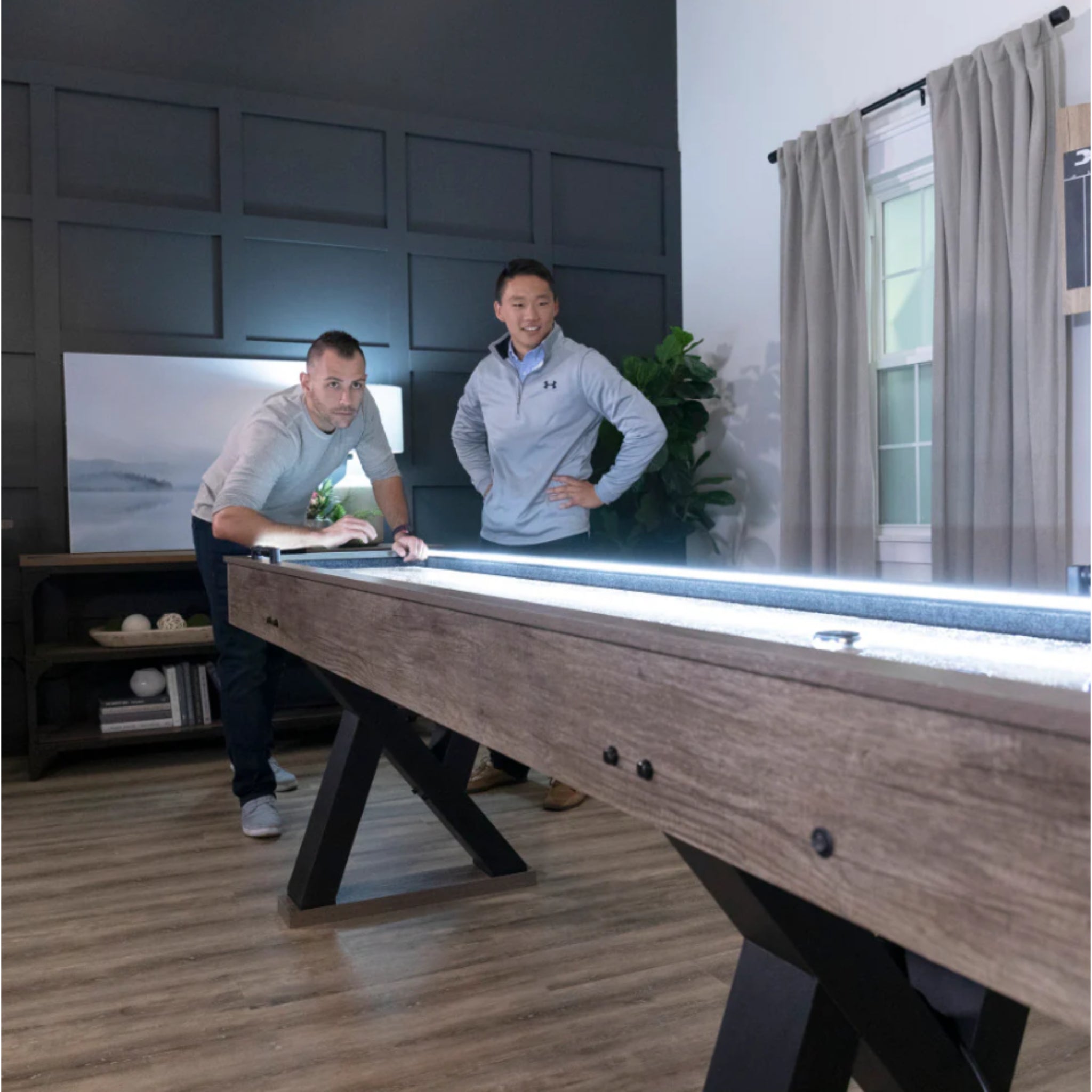 Kirkwood 9' LED Light Up Shuffleboard Table -  Shuffleboard Table -  American Legend 