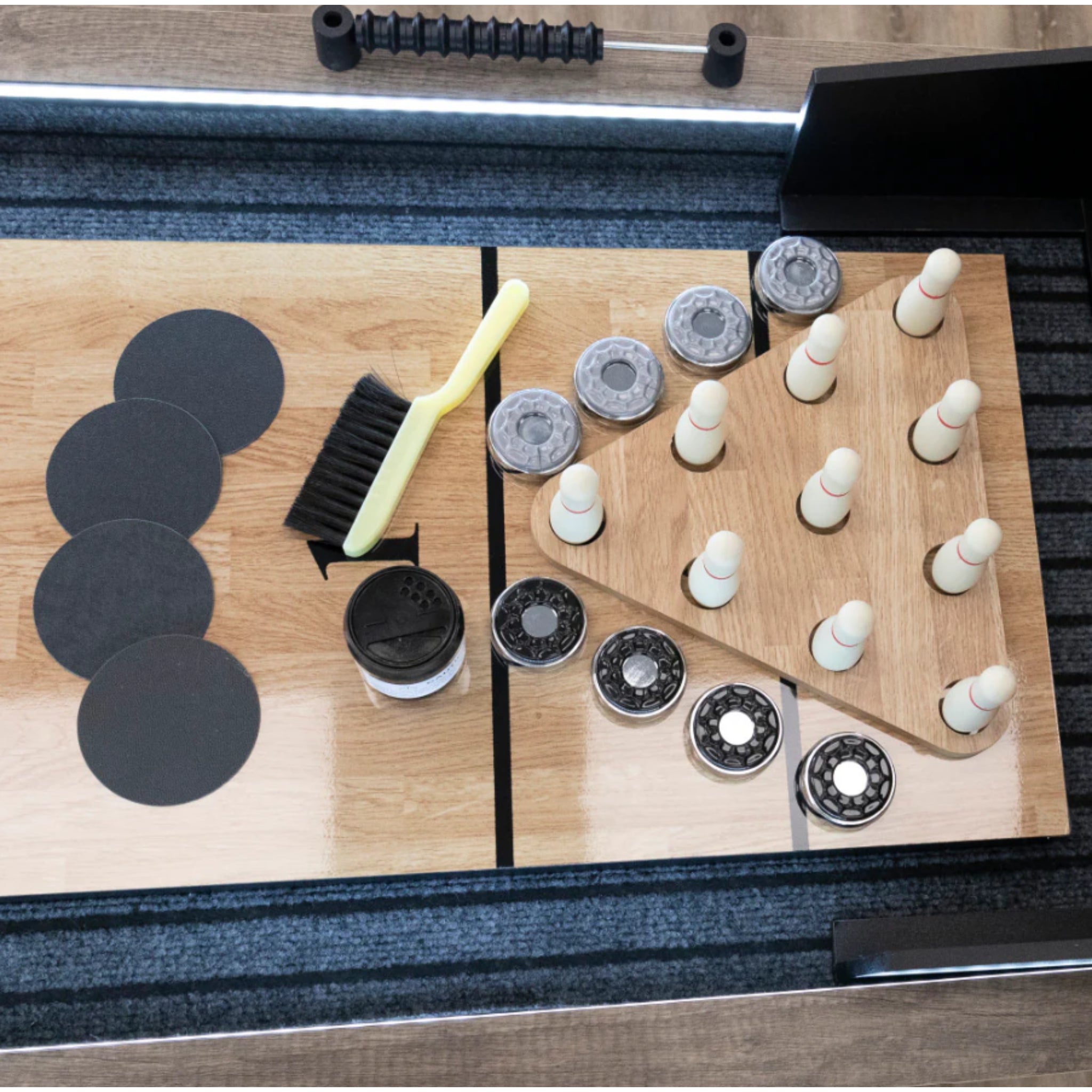 Kirkwood 9' LED Light Up Shuffleboard Table -  Shuffleboard Table -  American Legend 