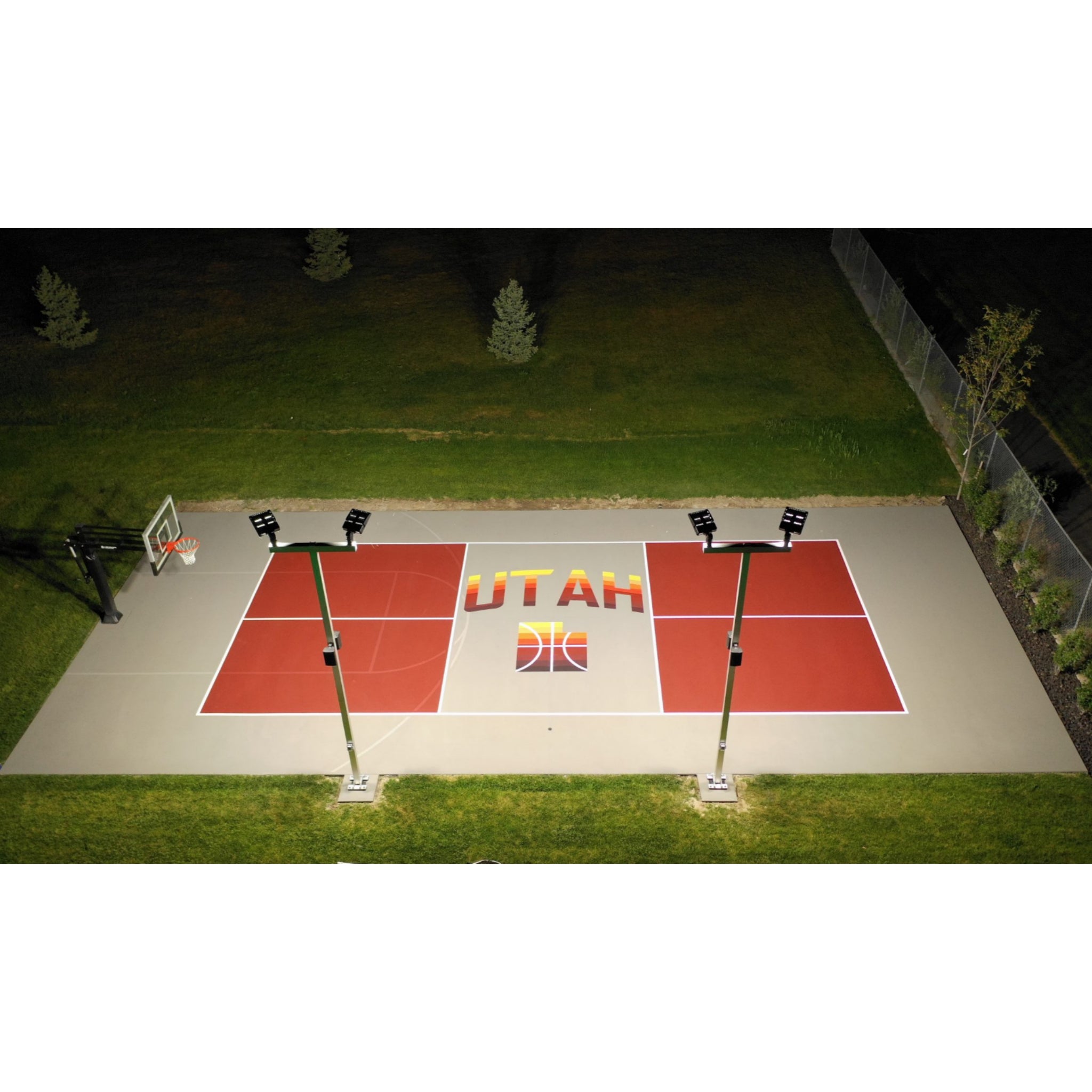 Dominator Basketball Sport Court Light Pole | Wired