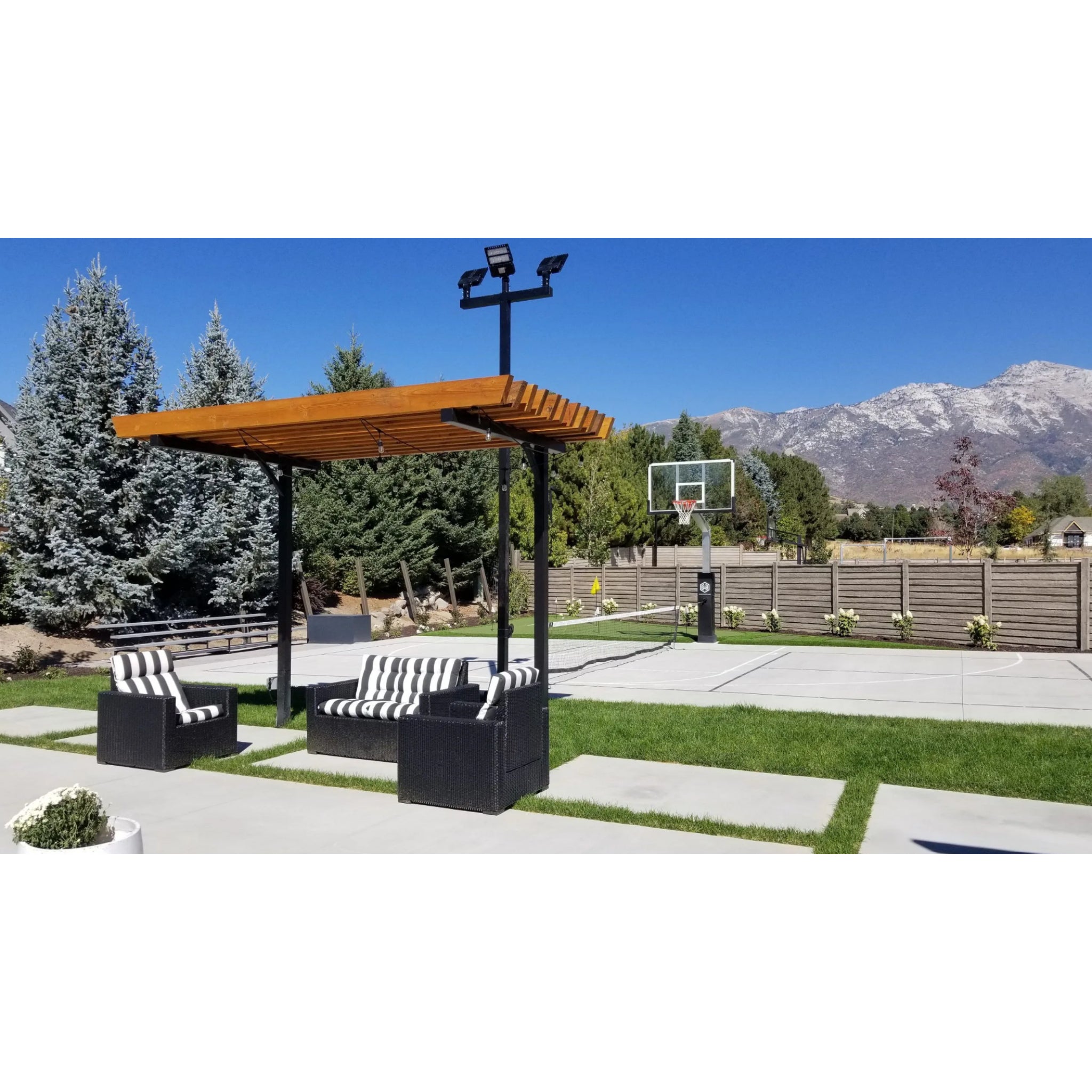 Dominator Basketball Sport Court Light Pole | Wired